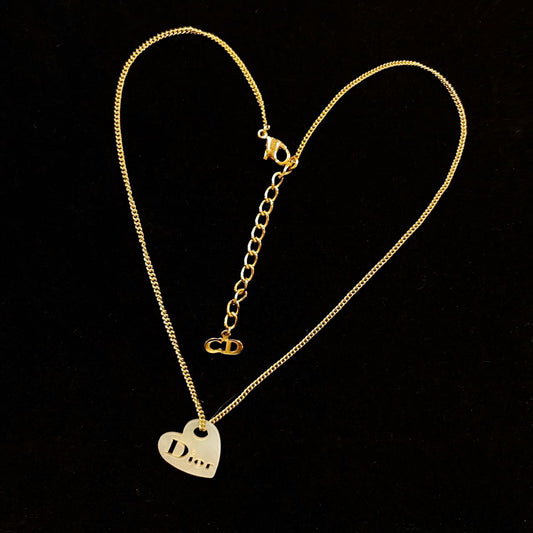 CHRISTIAN DIOR logo necklace