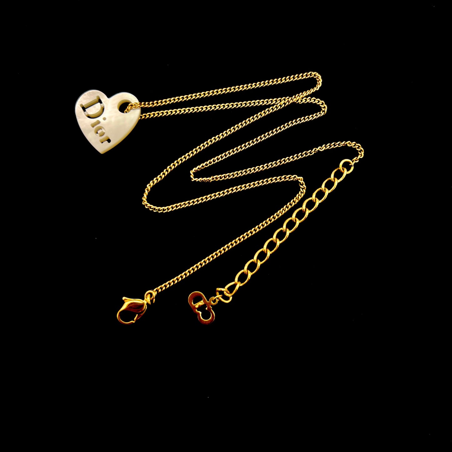 CHRISTIAN DIOR logo necklace