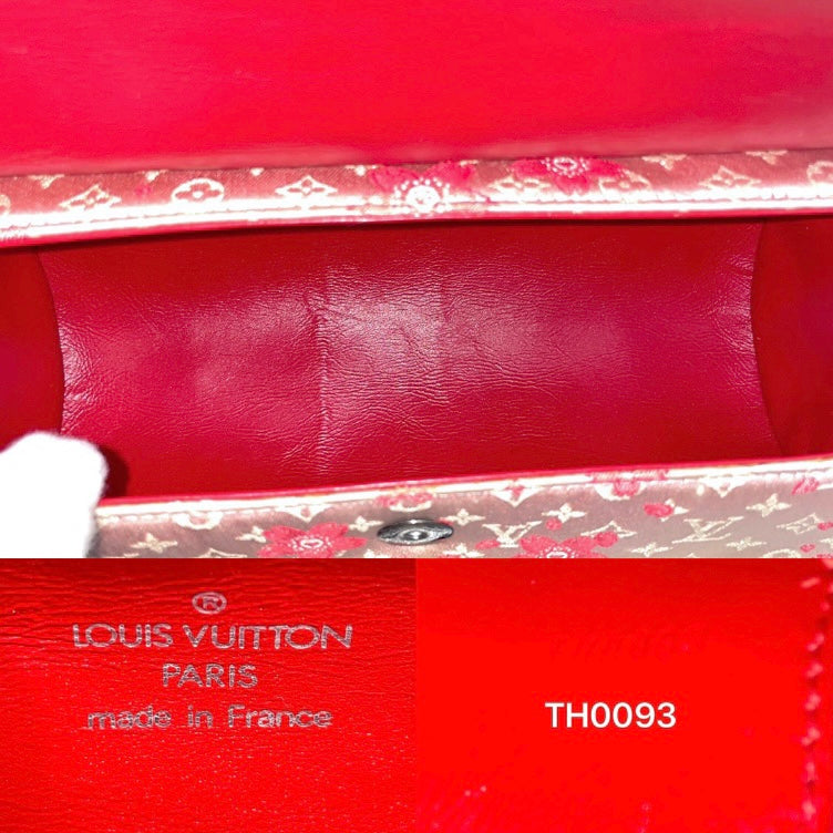 RARE☆☆☆☆☆AUTH Pre-owned Louis Vuitton モノグラムチェリーブロッサム村上隆サテンパピヨン22 /ピンク