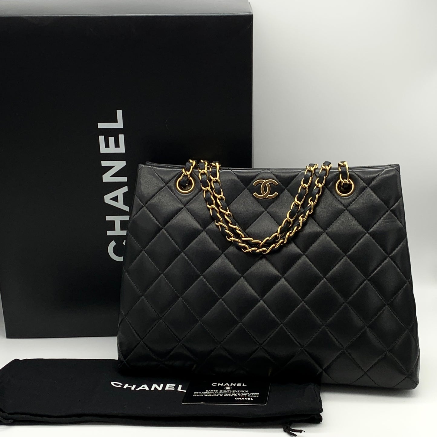 CHANEL Matelasse Coco Mark Chain Shoulder Tote Bag