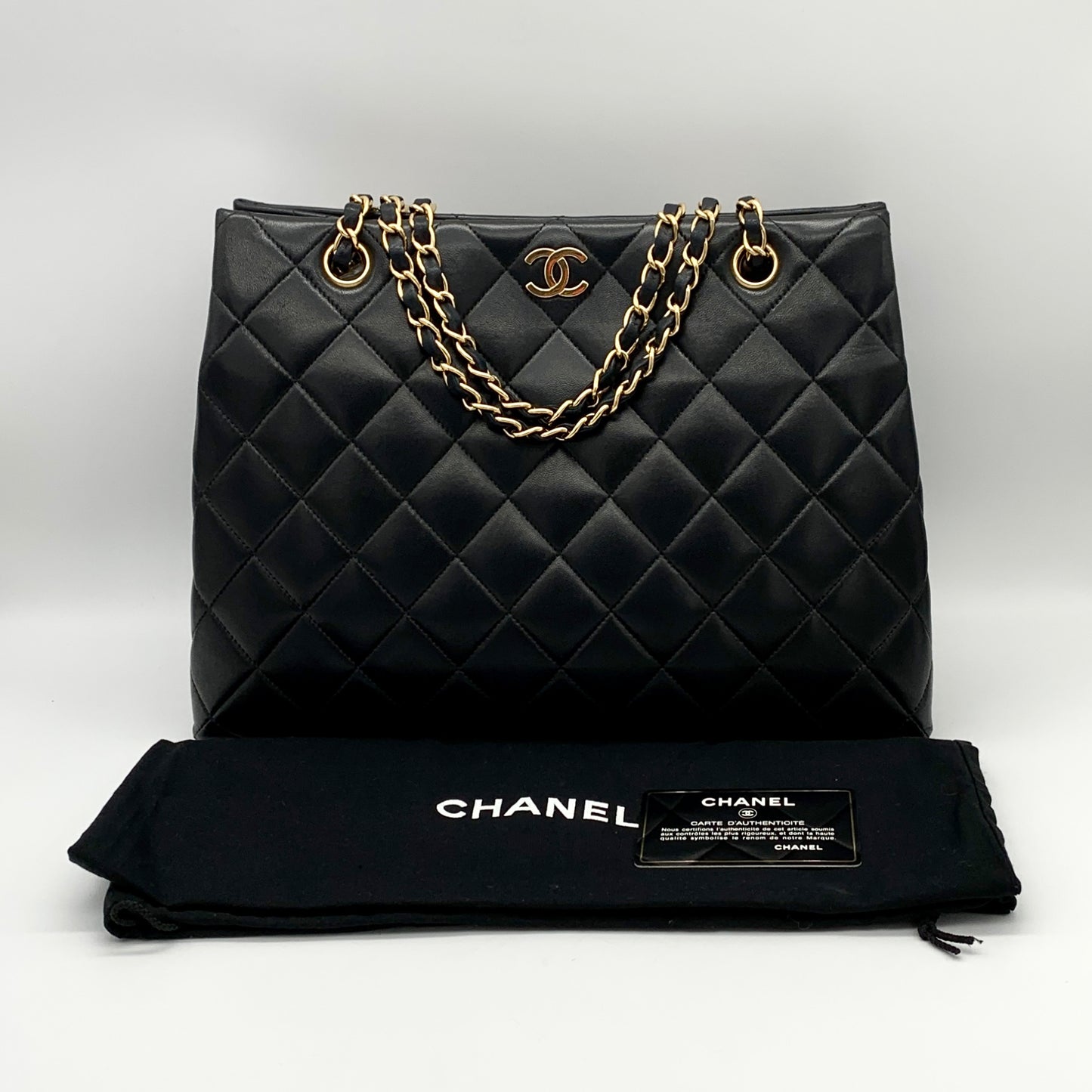 CHANEL Matelasse Coco Mark Chain Shoulder Tote Bag