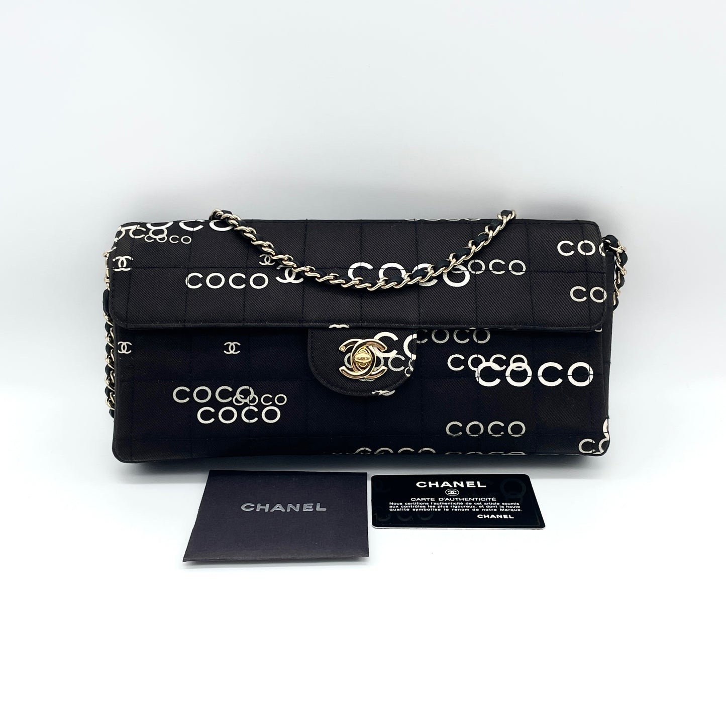 CHANEL COCO Graffiti Chocolate Chain Shoulder Bag