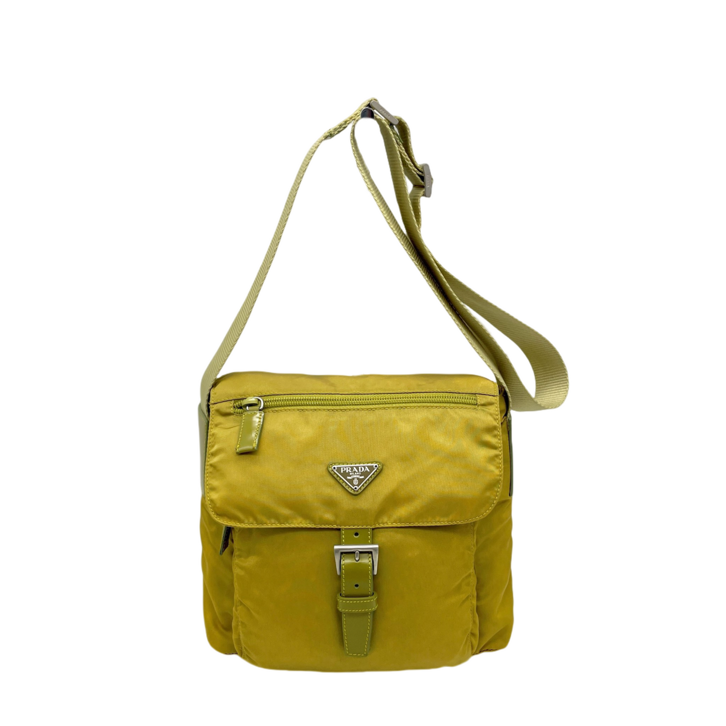 PRADA triangle logo shoulder bag