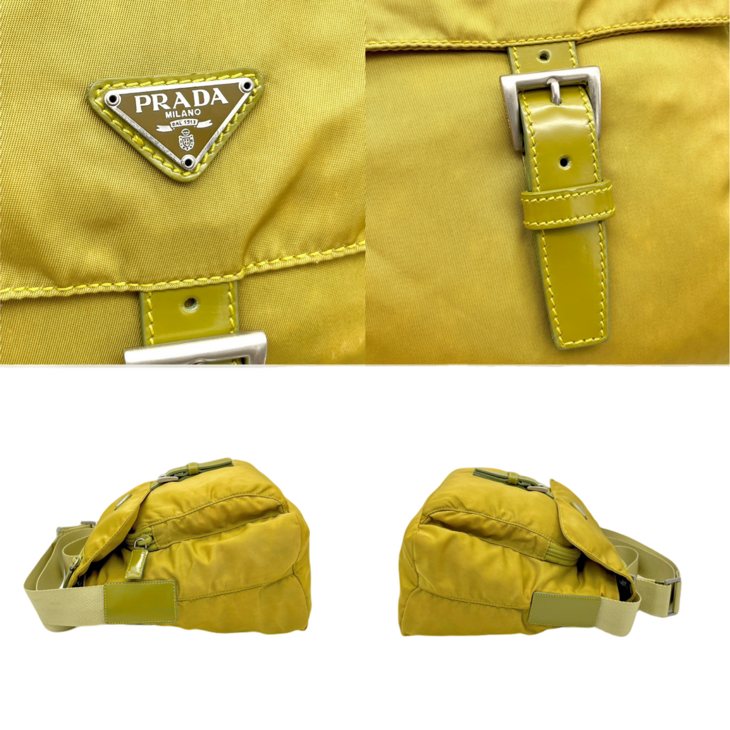 PRADA triangle logo shoulder bag