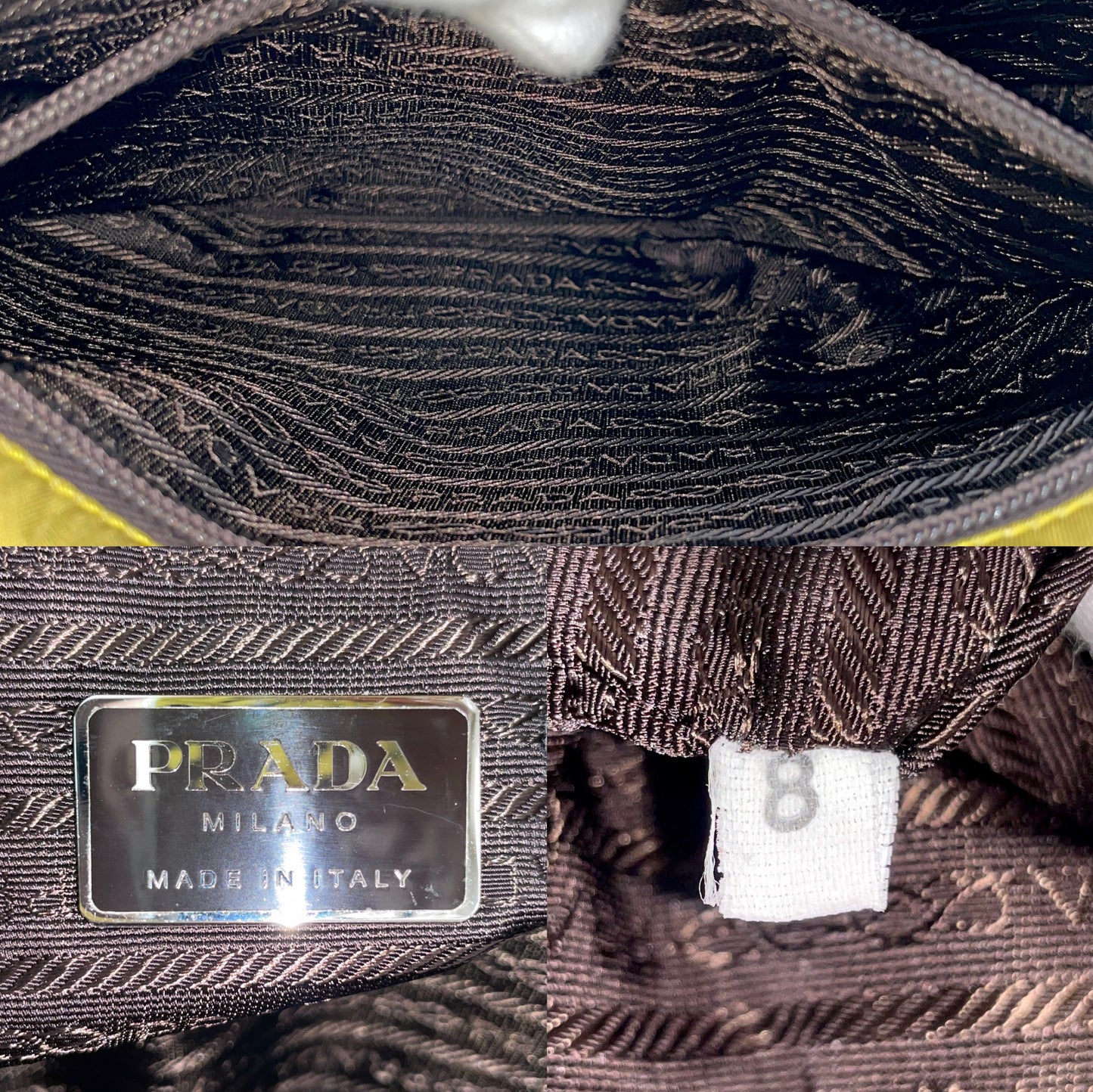 PRADA triangle logo shoulder bag