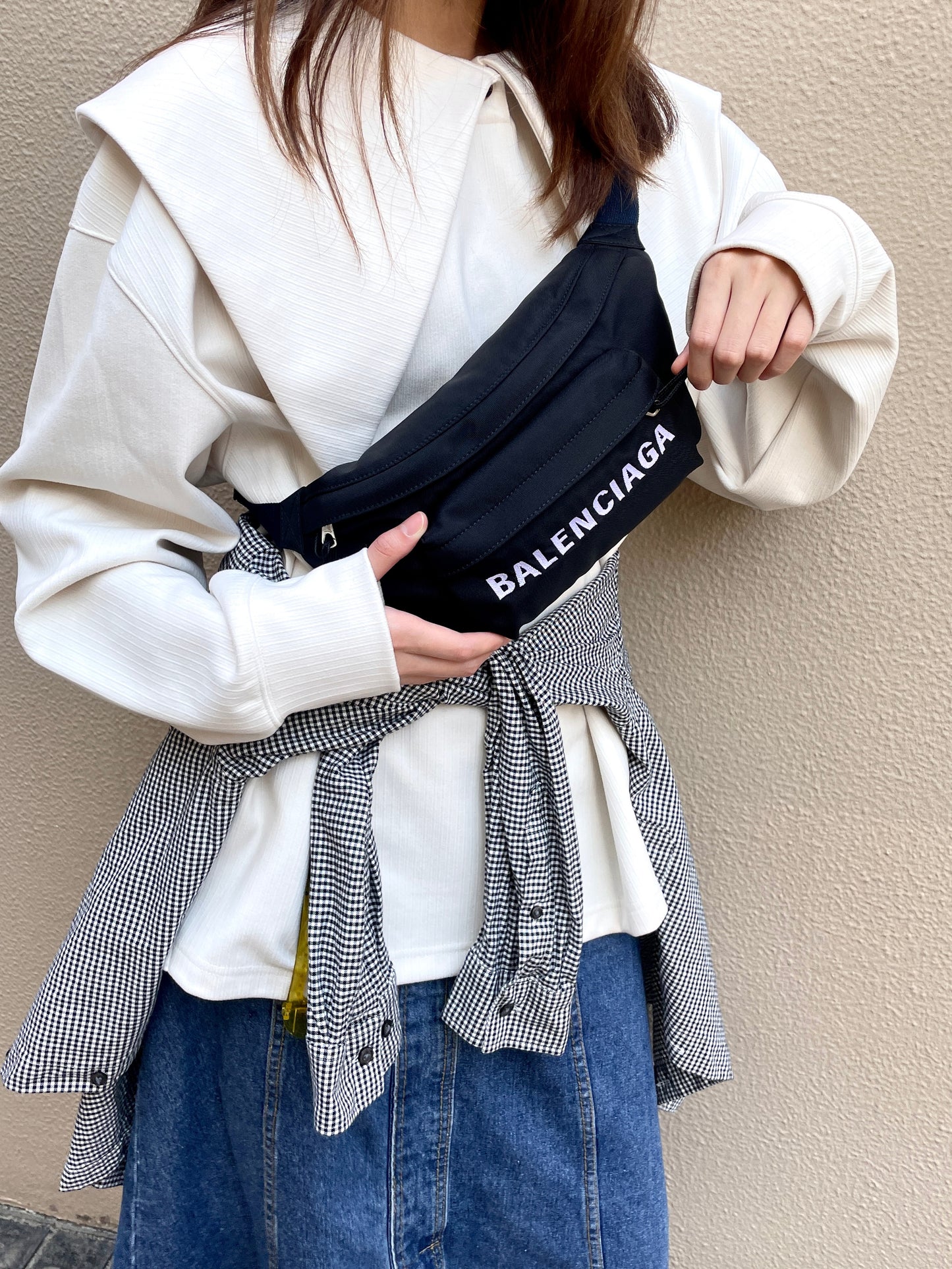 Afar Vintage BALENCIAGA Balenciaga Logo Waist Bag Canvas