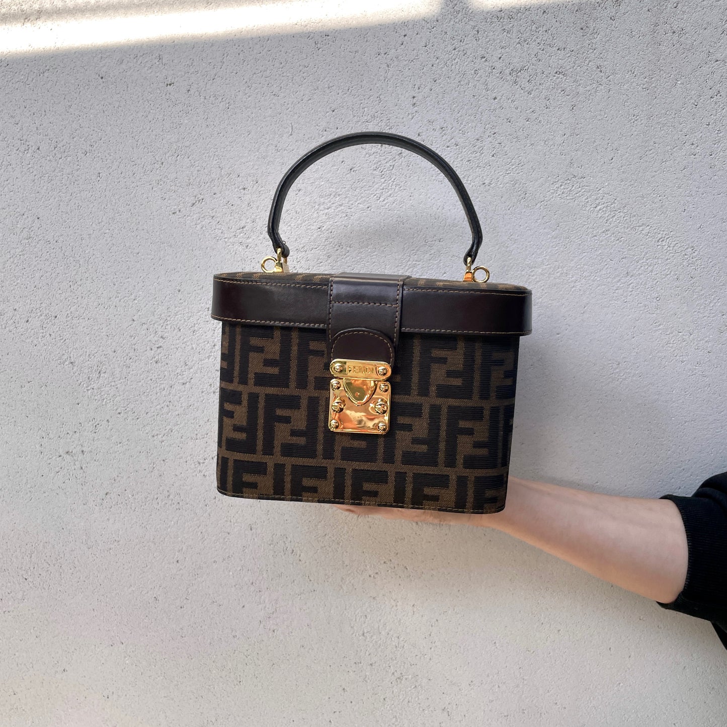 AUTH FENDI ZUCCA VANITY BAG