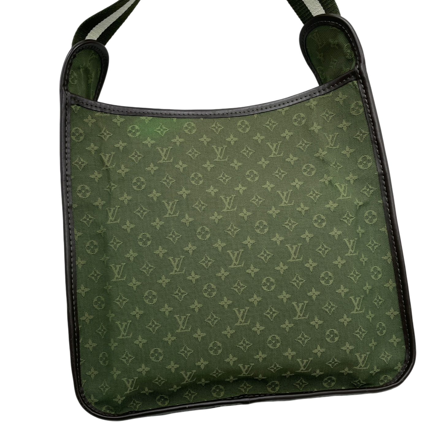 LOUIS VUITTON 2004 Monogram Mini Lin Besace Mary-Kate Shoulder Bag M92322 Khaki Green & Brown