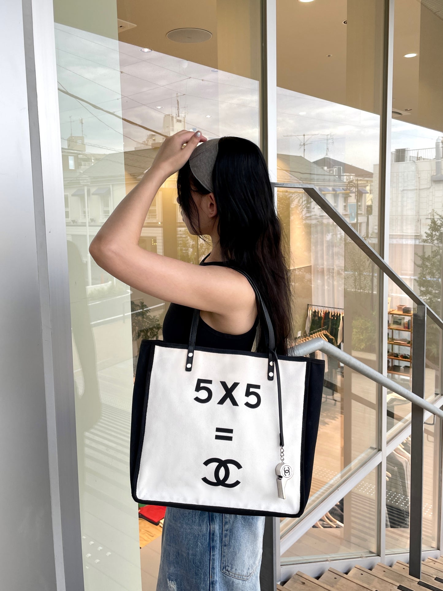 CHANEL 5x5=CC mark tote bag