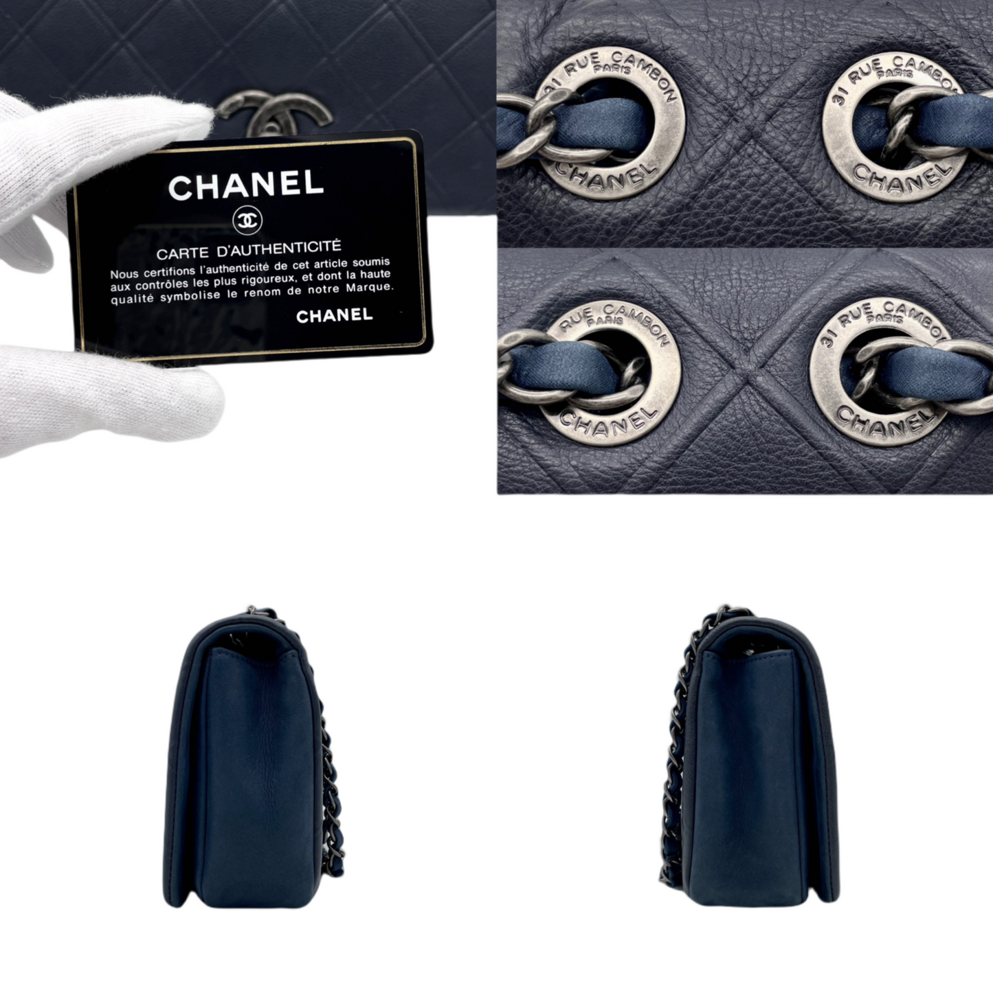 CHANEL 31 RUE CAMBON Turnlock Double Chain Flap Bag