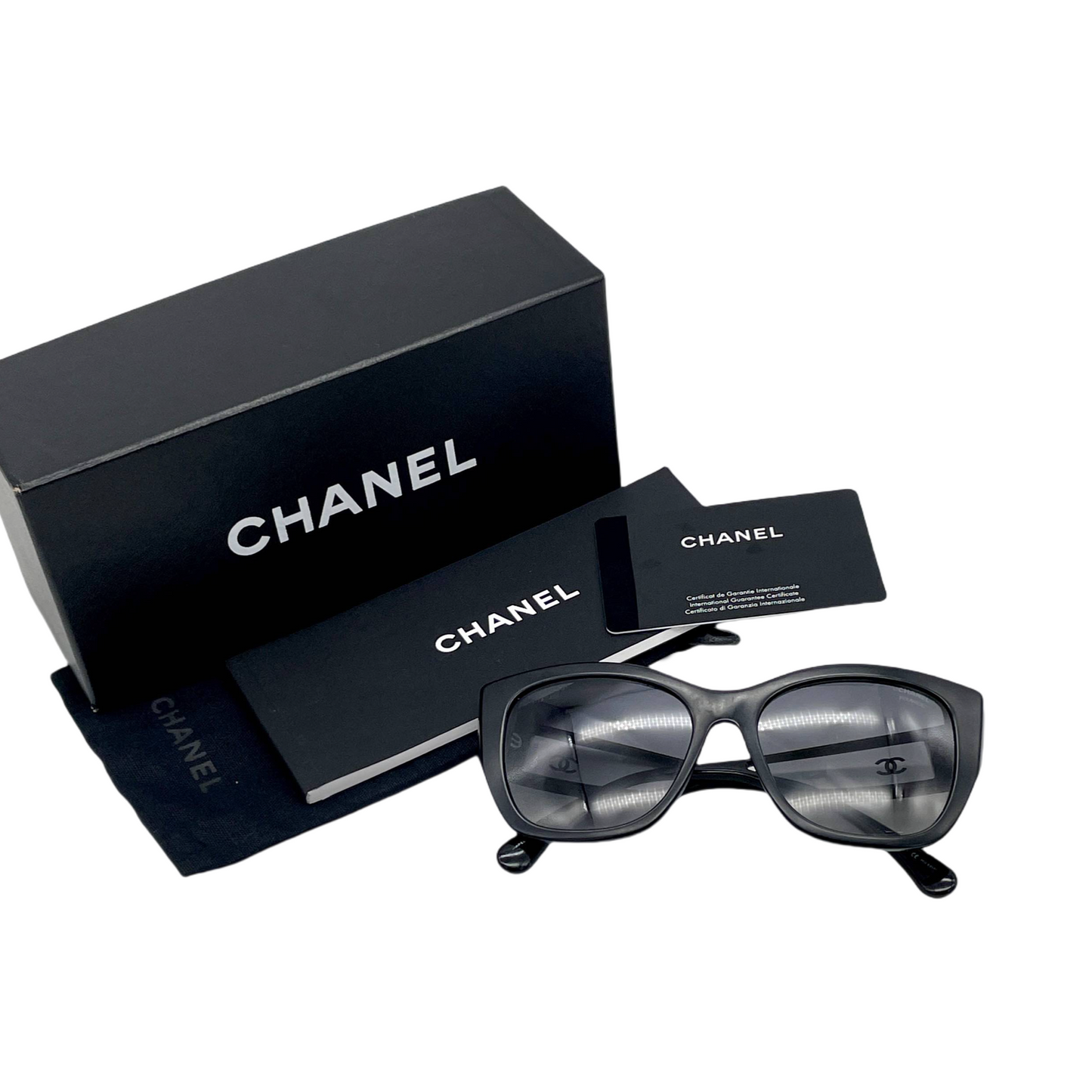 RARE☆☆☆CHANEL CC Icon Clear Frame Sunglasses