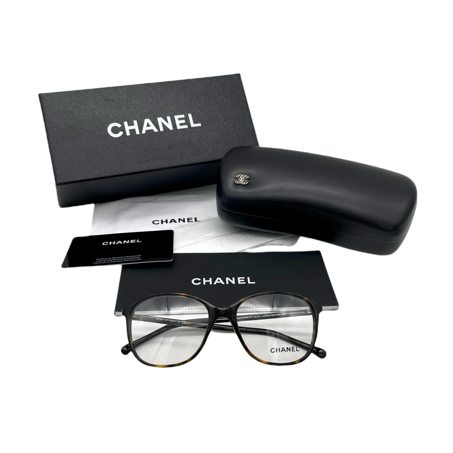 CHANEL CC Icon Tortoise Shell Glasses