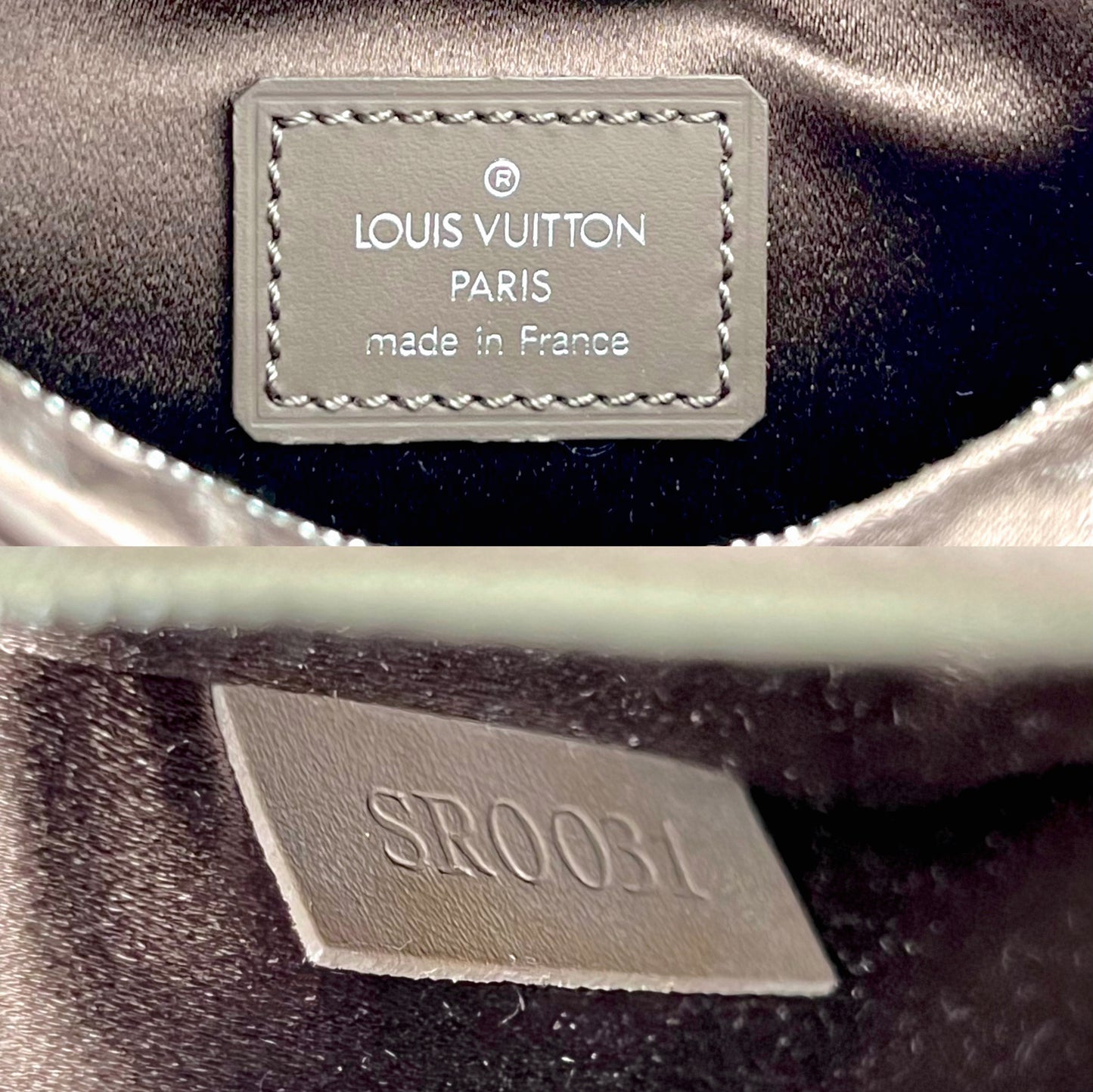 稀有☆☆LOUIS VUITTON 2000 限量 Monogram Satin Little Brownie Noir M92142/棕色