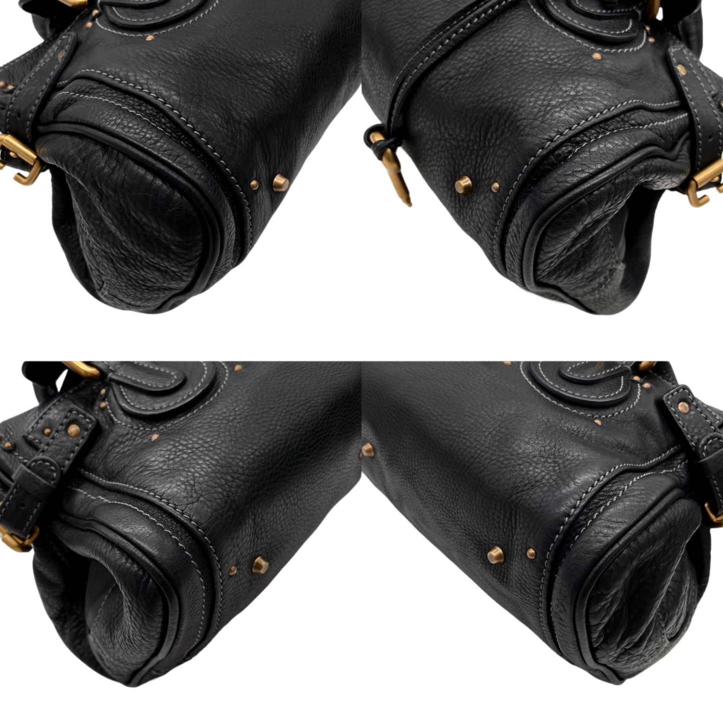 RARE☆☆☆Chloé Paddington Padlock Shoulder Bag Black &amp; Gold