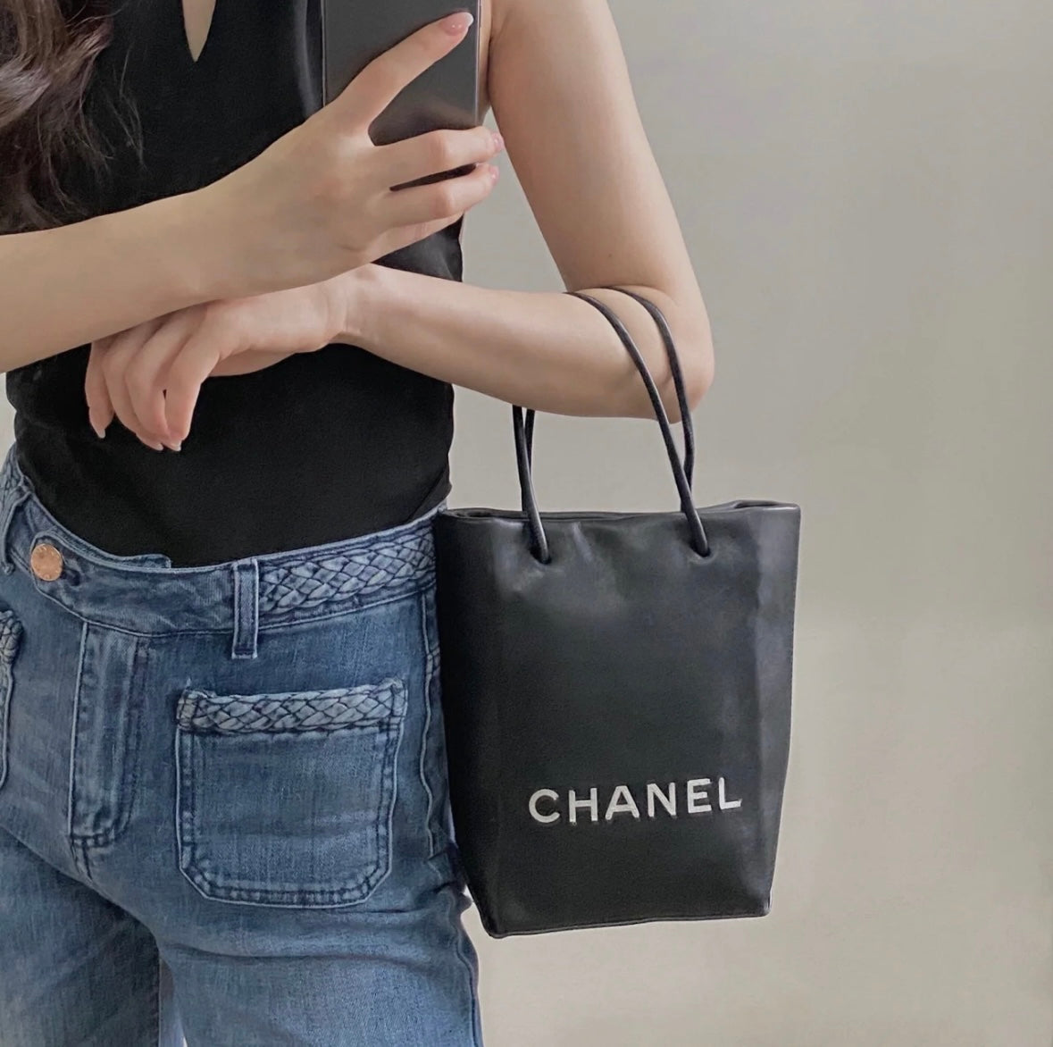 RARE☆☆☆CHANEL CHANEL Essential Mini Tote Bag/09SS