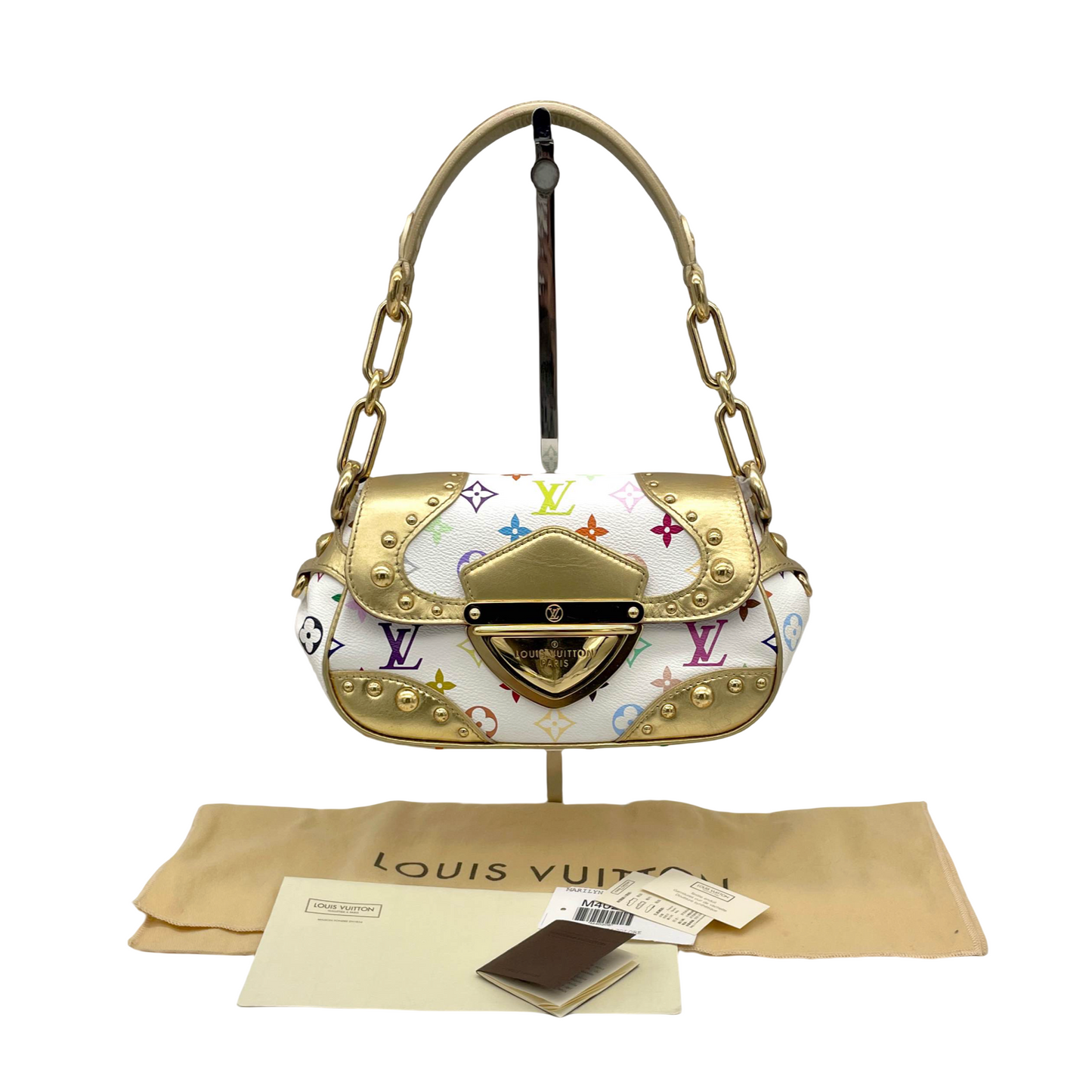 LOUIS VUITTON Monogram Multicolor White Marine M40206 Shoulder Bag