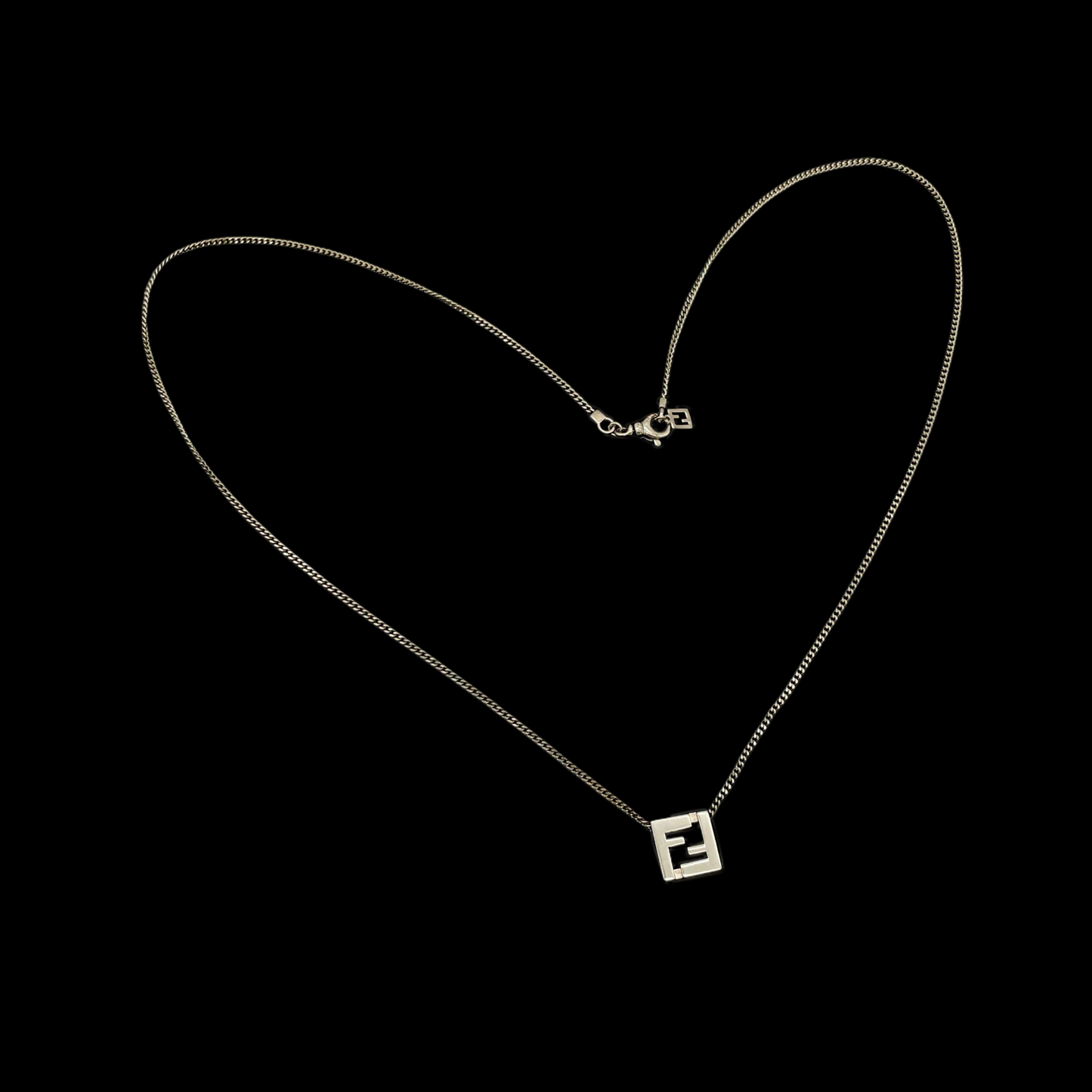 FENDI FF logo thin necklace