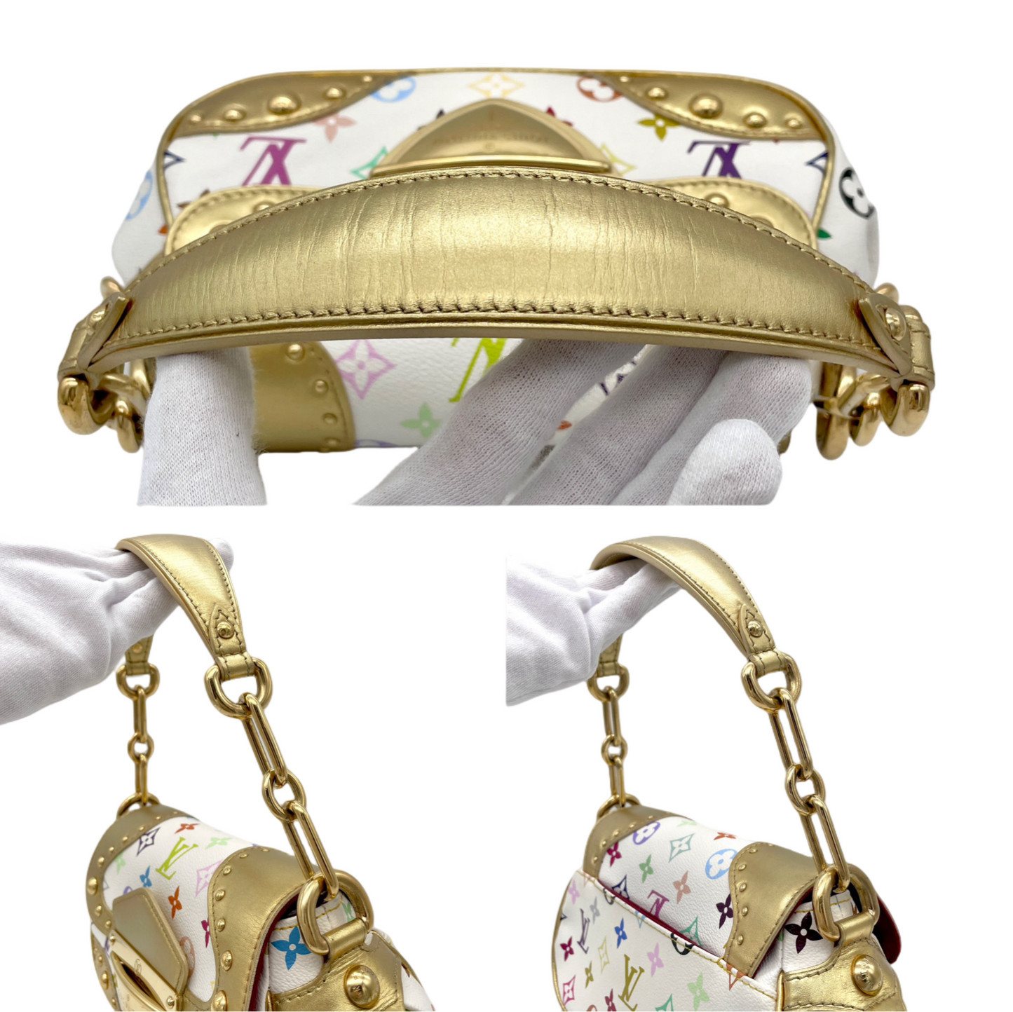 LOUIS VUITTON Monogram Multicolor White Marine M40206 Shoulder Bag