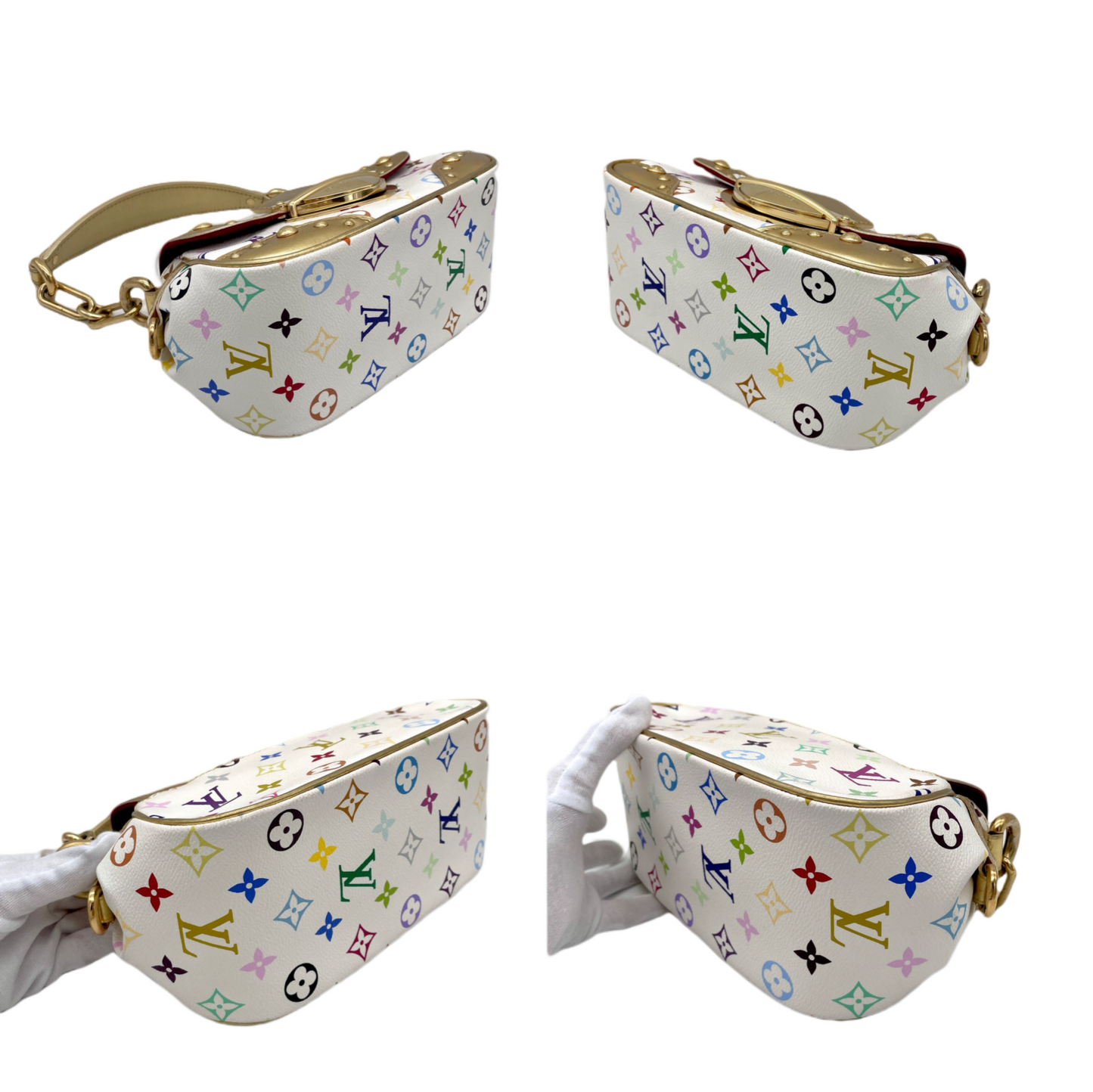 LOUIS VUITTON Monogram Multicolor White Marine M40206 Shoulder Bag