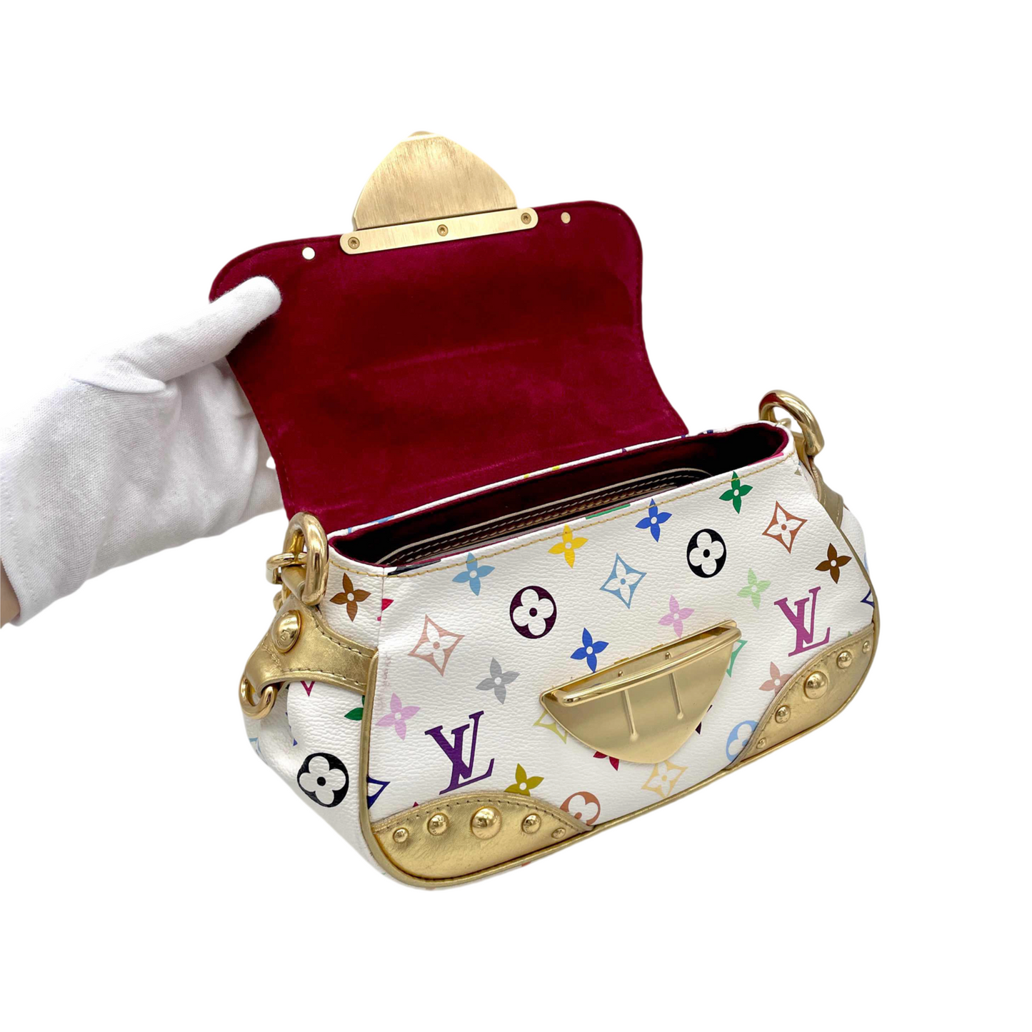 LOUIS VUITTON Monogram Multicolor White Marine M40206 Shoulder Bag