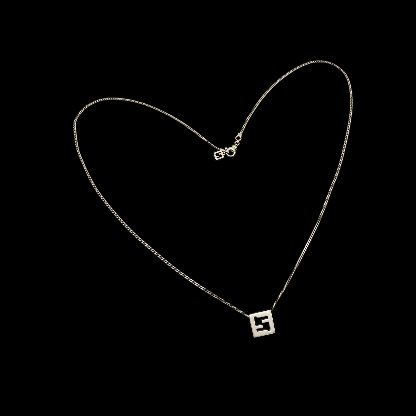 FENDI FF logo thin necklace