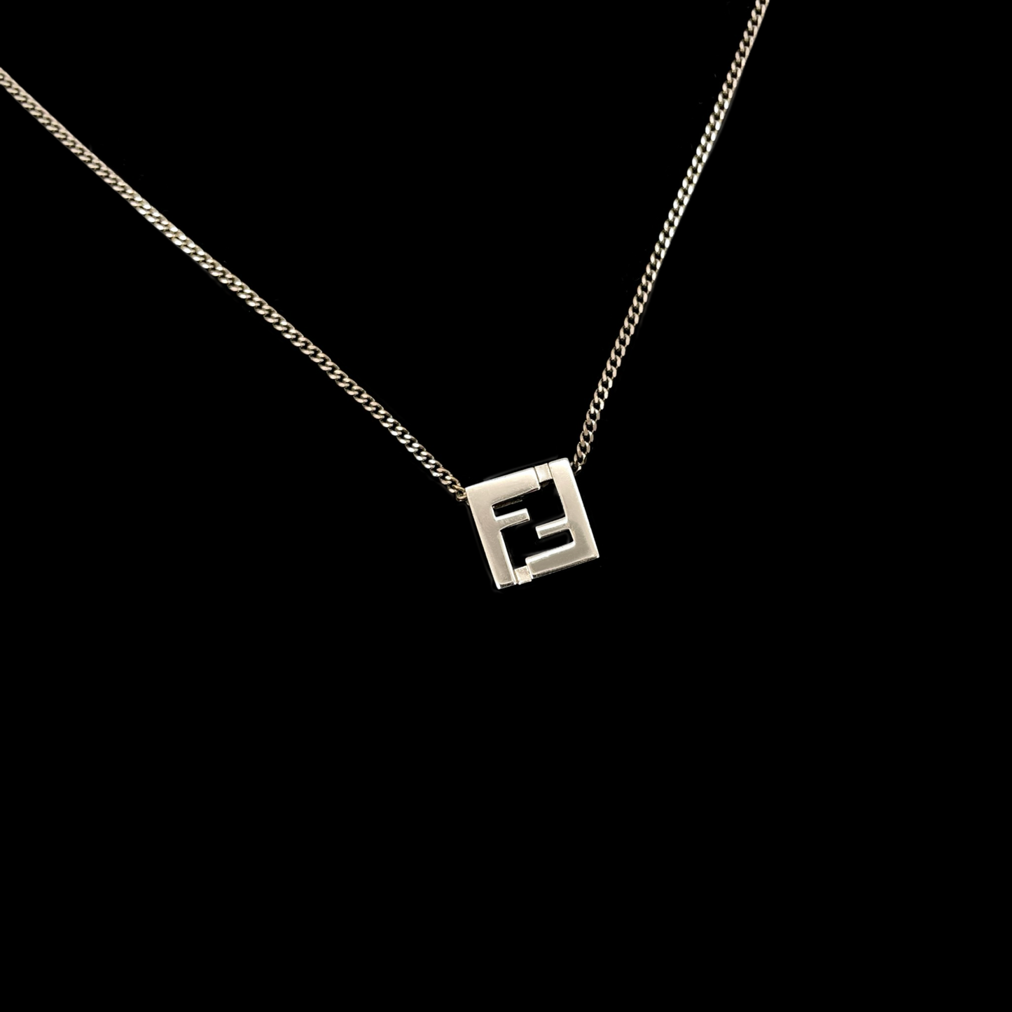 FENDI FF logo thin necklace