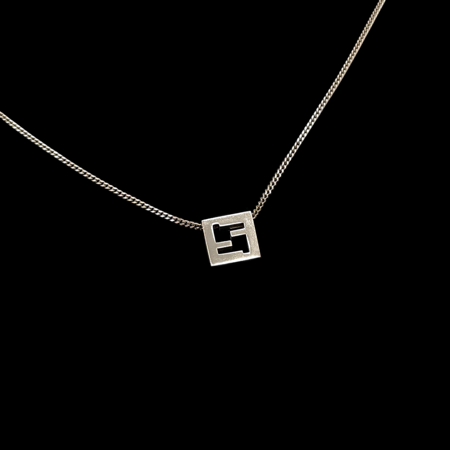 FENDI FF logo thin necklace