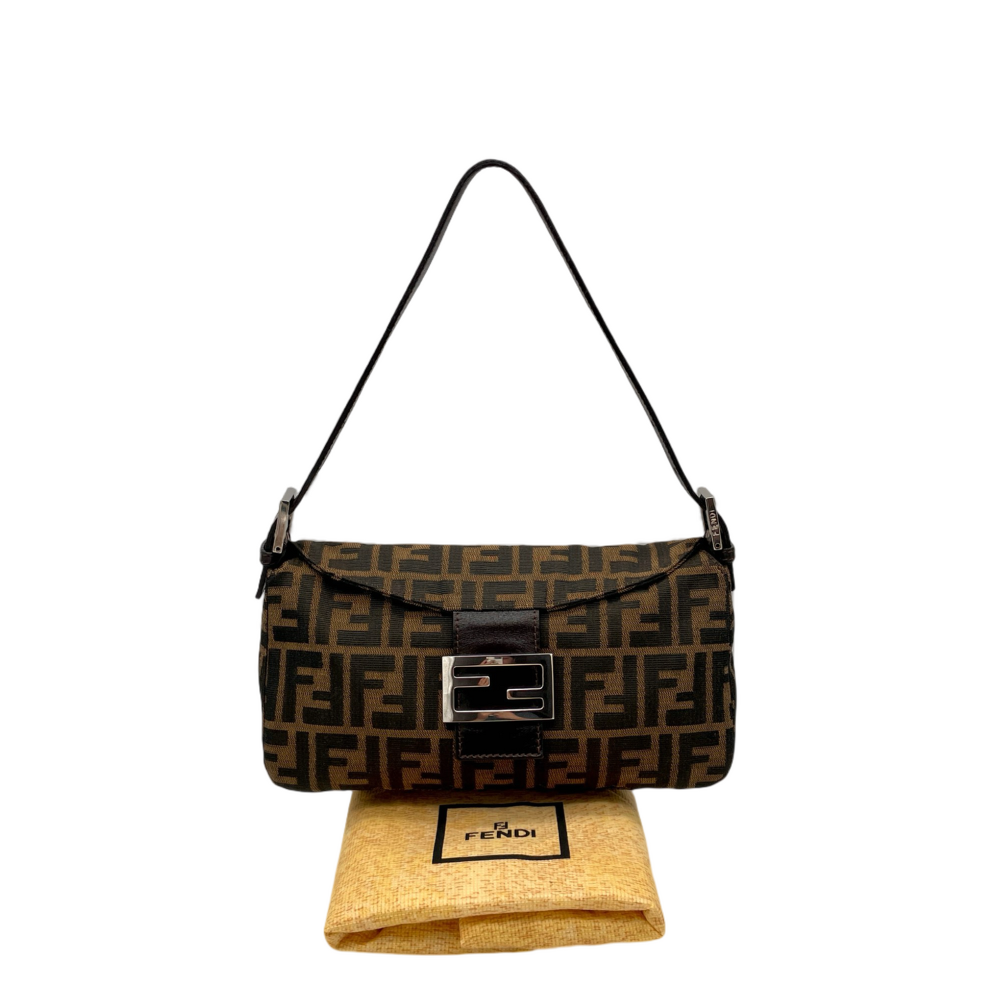 FENDI ZUCCA Circular Mamma Bucket Shoulder Bag