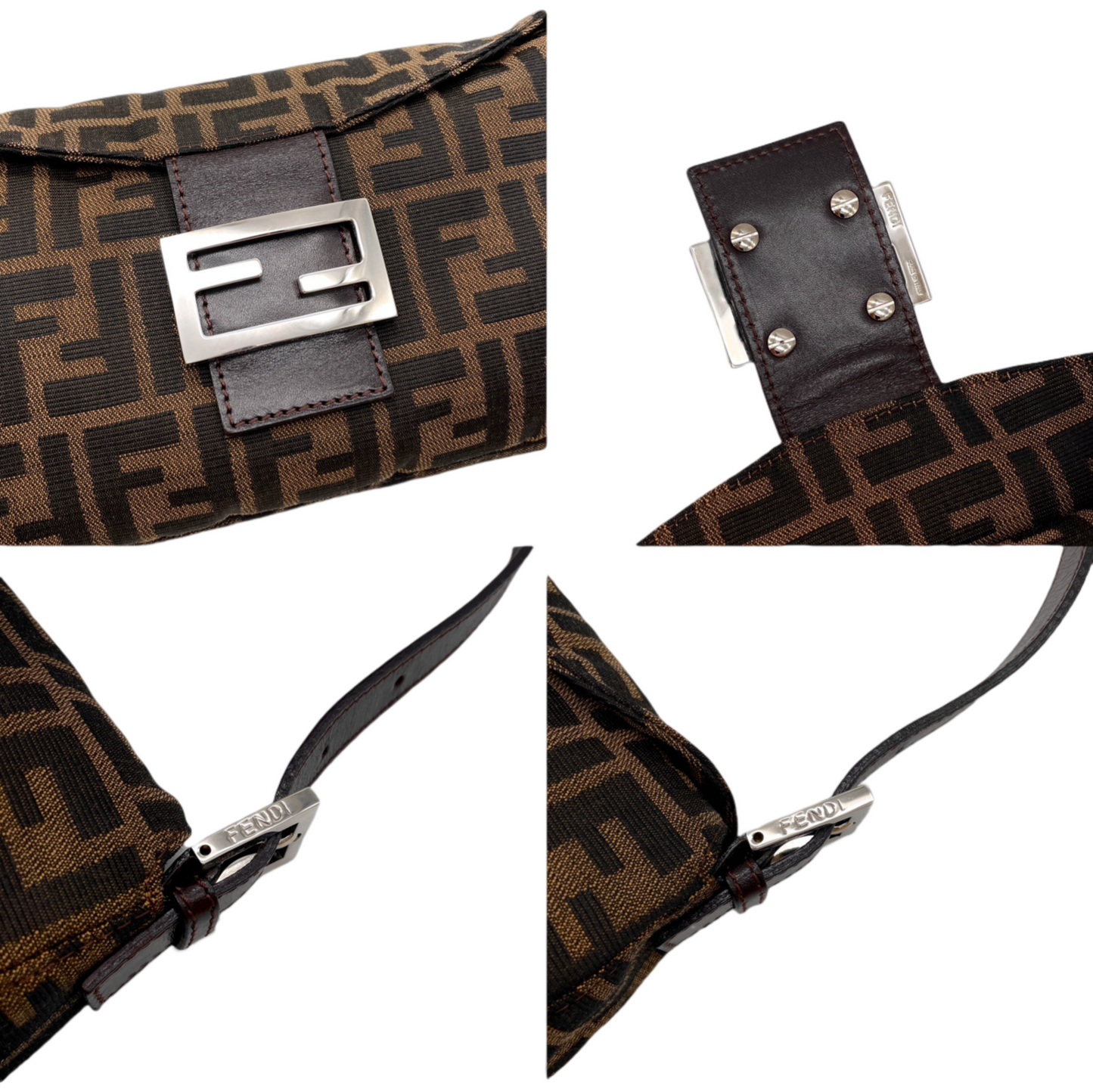 FENDI ZUCCA Circular Mamma Bucket Shoulder Bag