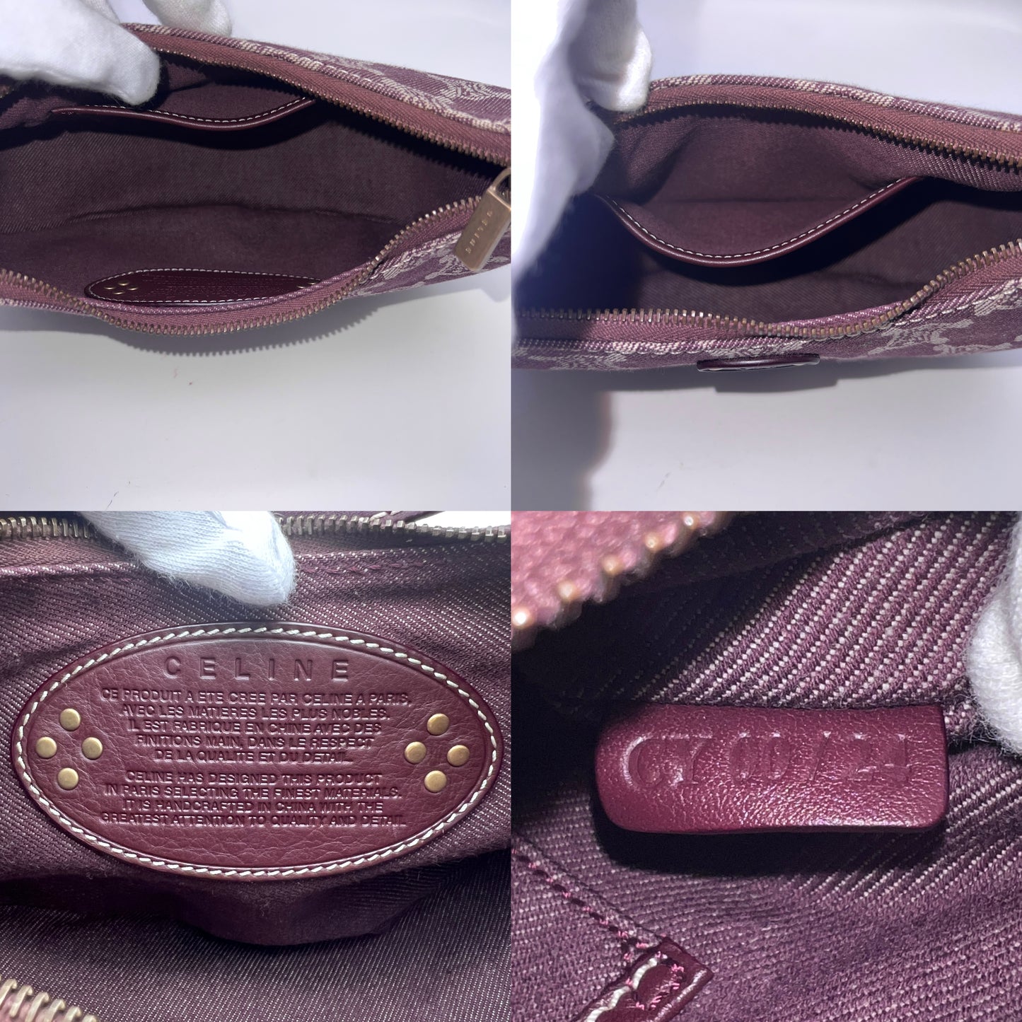 RARE ☆☆AUTH Pre-owned CELINE ﾏｶﾀﾞﾑ ﾃﾞﾆﾑ ﾜﾝｼｮﾙﾀﾞｰﾊﾞｯｸﾞ