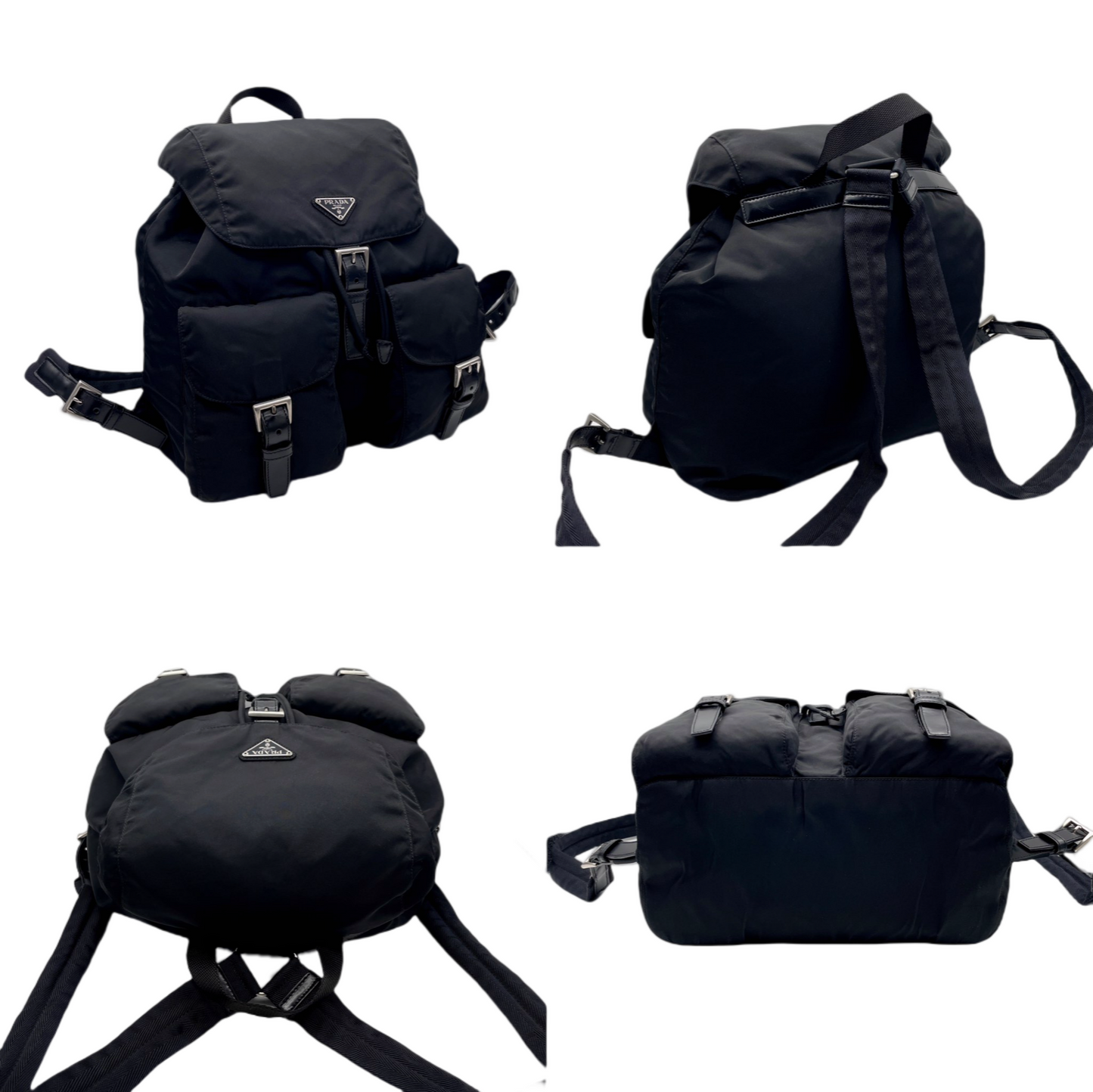 PRADA Triangle Logo Backpack MM