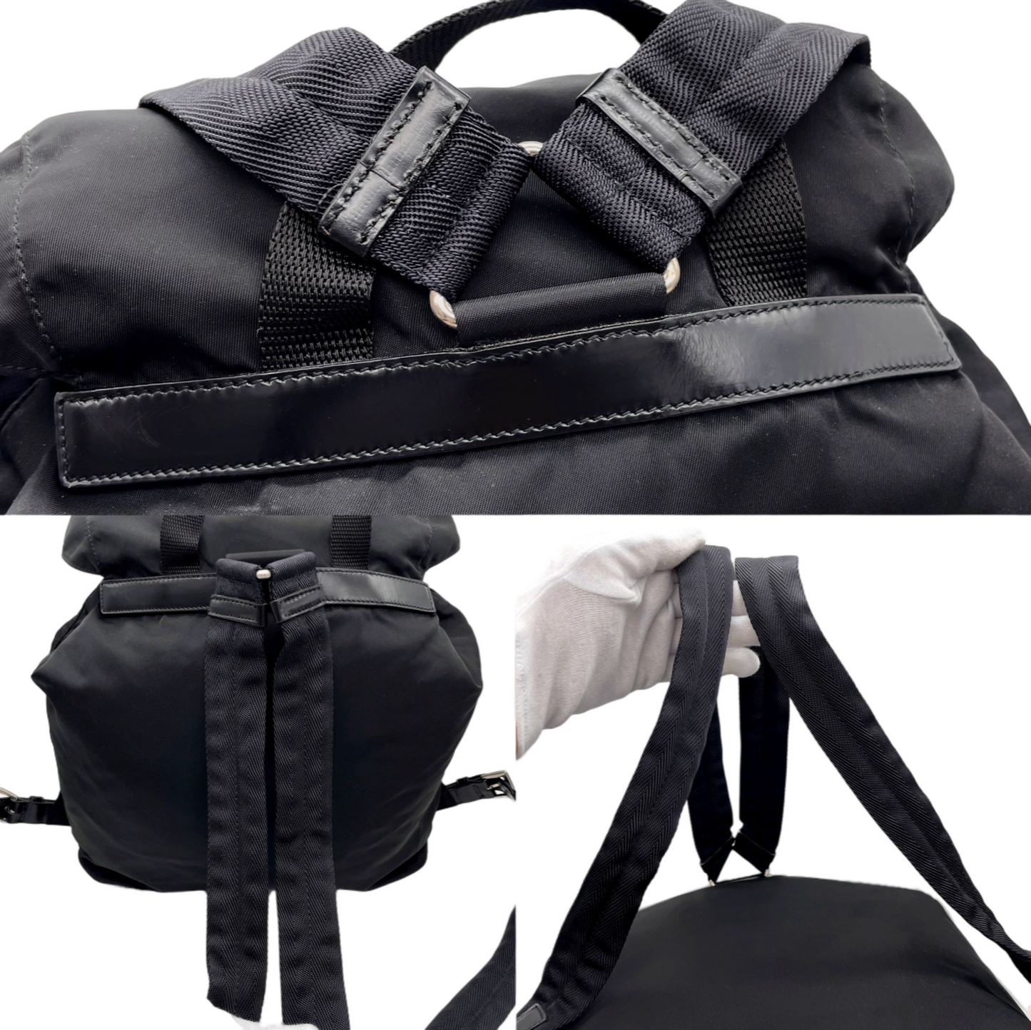 PRADA Triangle Logo Backpack MM