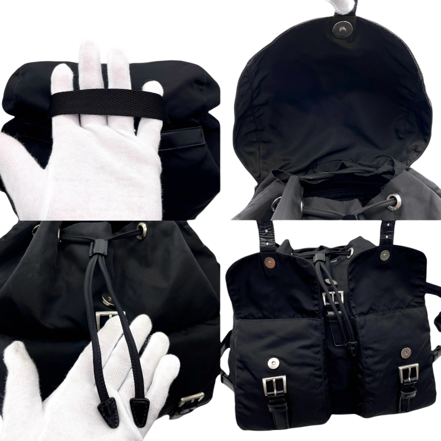 PRADA Triangle Logo Backpack MM