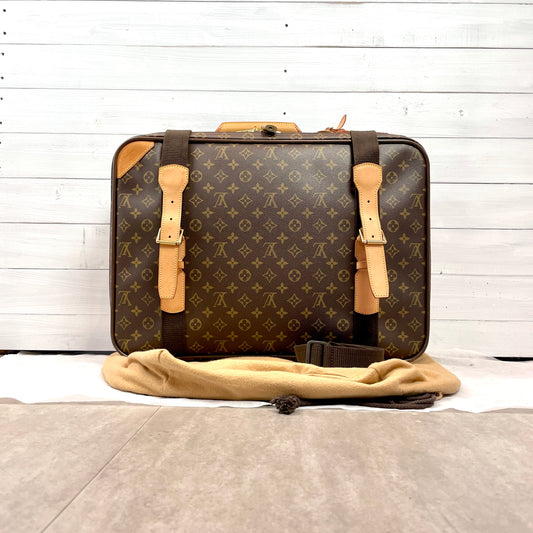 LOUIS VUITTON Monogram Satellite 53 2-Way Suitcase Shoulder Bag M23356 / With Strap