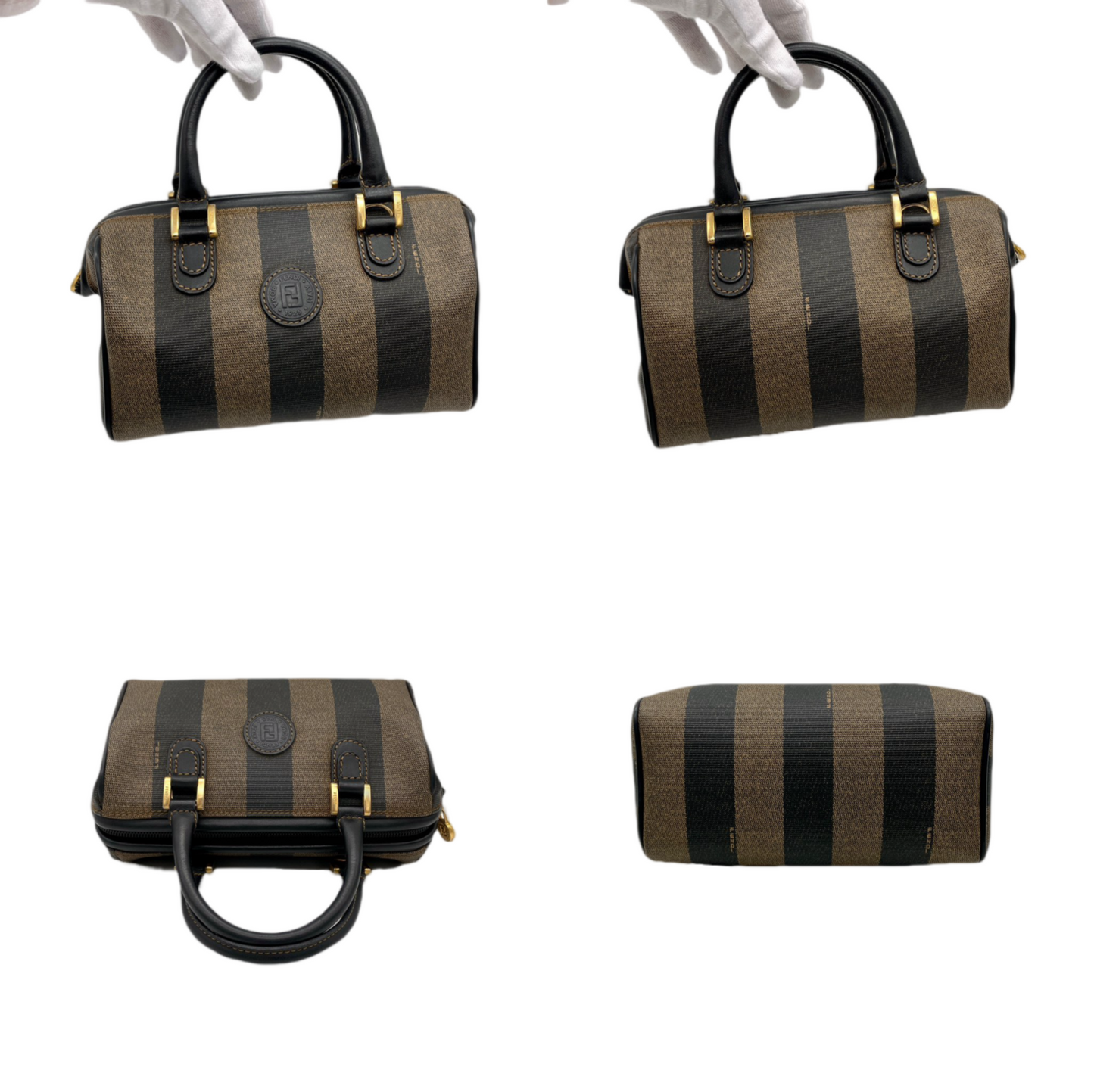 FENDI Pecan Mini Boston Bag