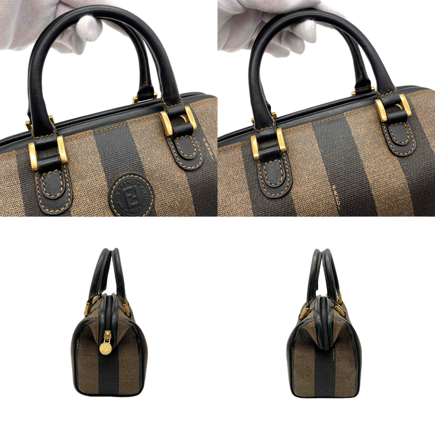 FENDI Pecan Mini Boston Bag