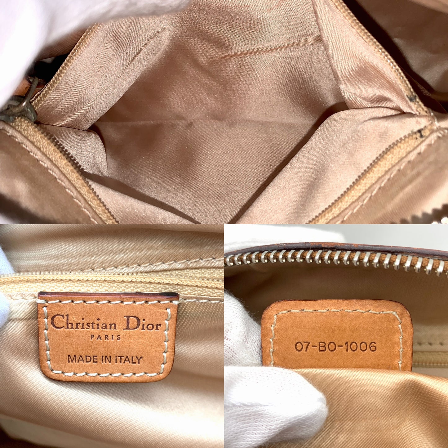 正品 二手 CHRISTIAN DIOR Trotter Miniboston 棕色