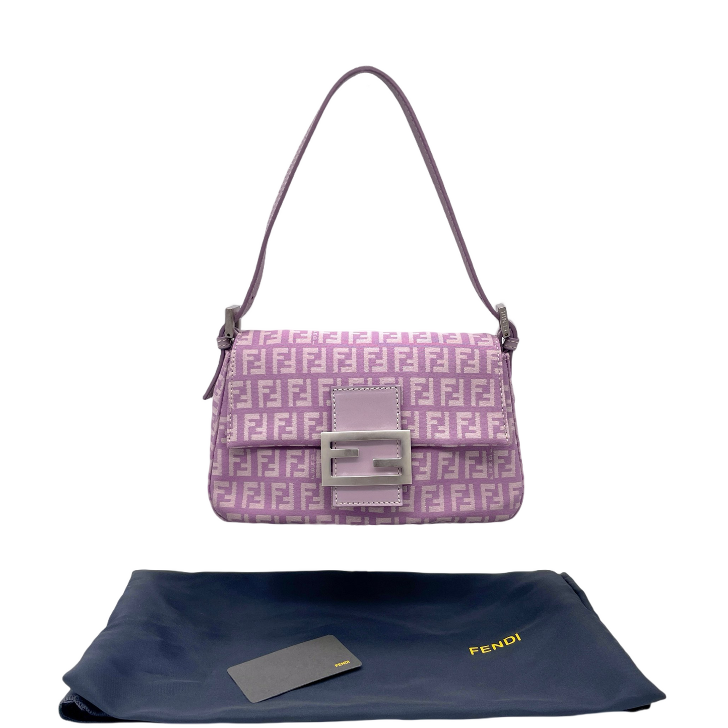 RARE☆☆☆FENDI Zucchino Mini Mamma Bucket Shoulder Bag Purple