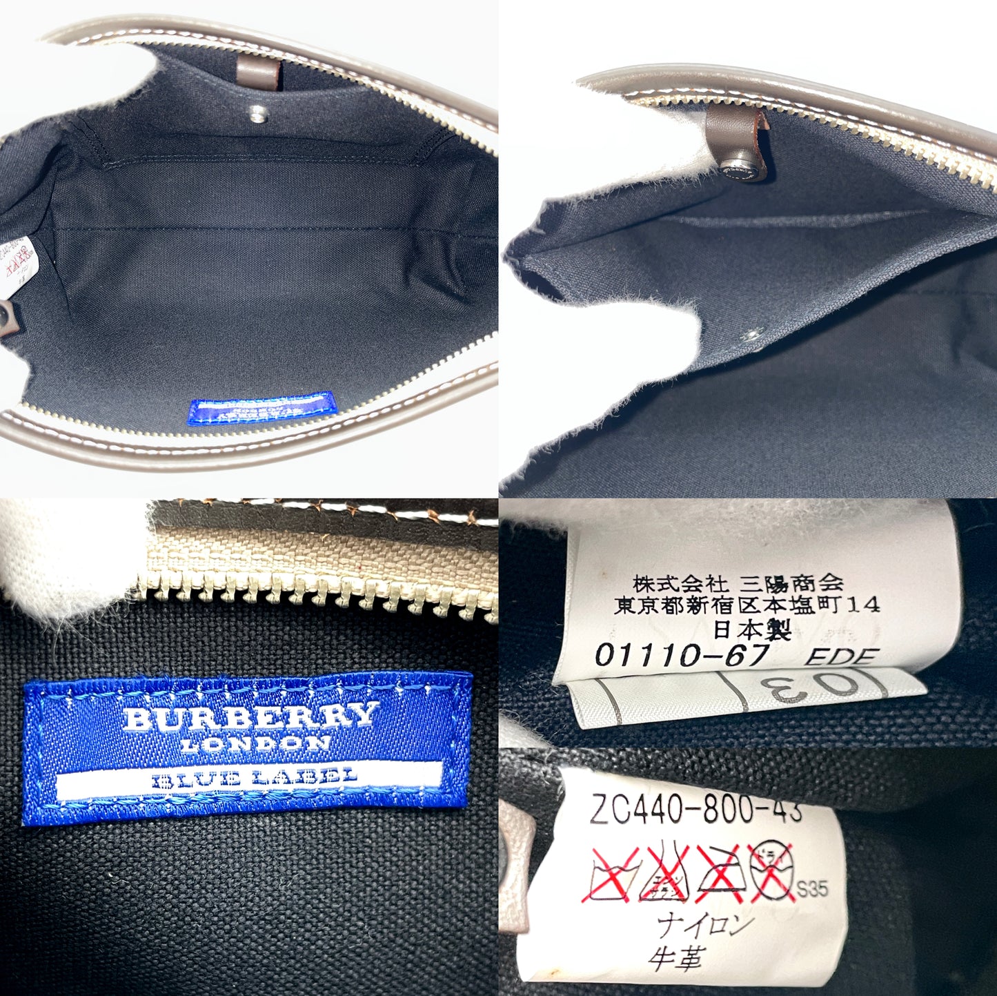 BURBERRY Now Check 2Way 单肩包米色棕色帆布红色 Saaa