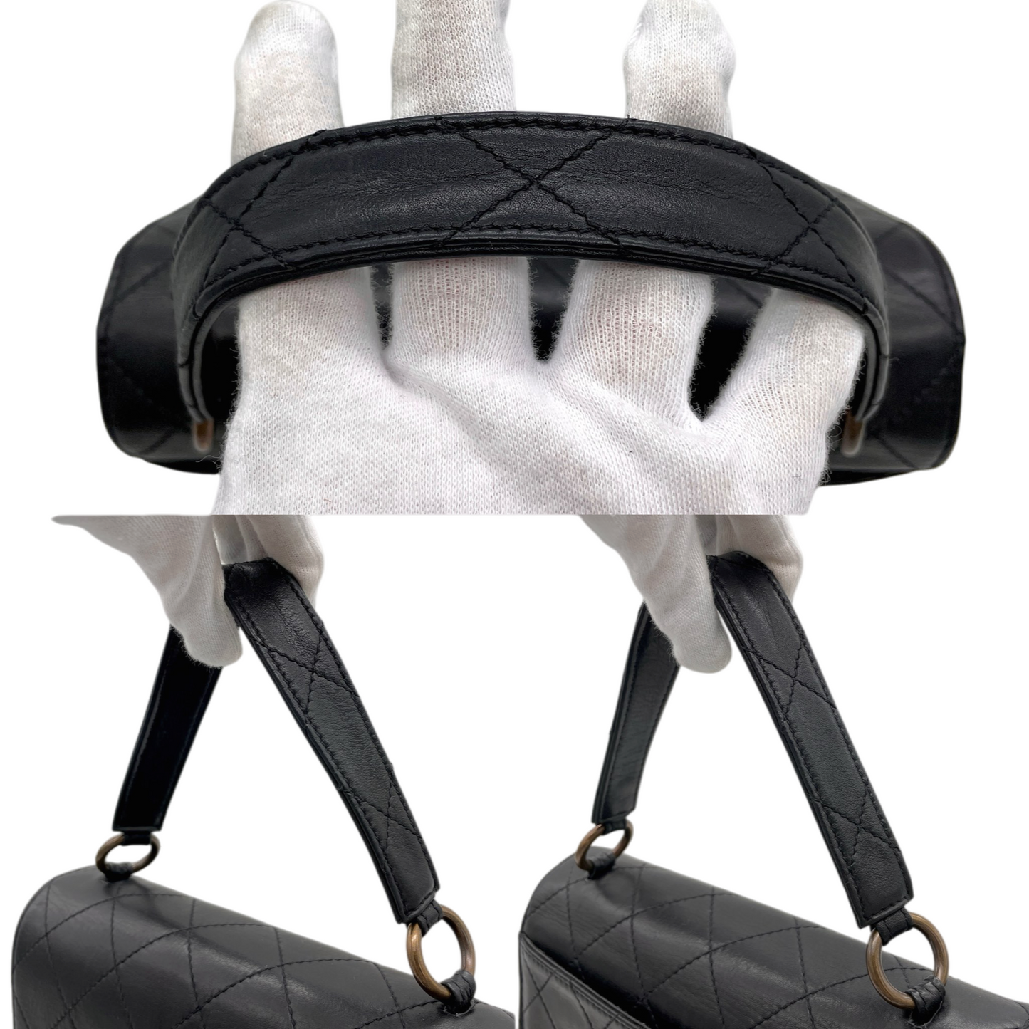 CHANEL Matelassé Kelly-Style Turn Lock Handbag