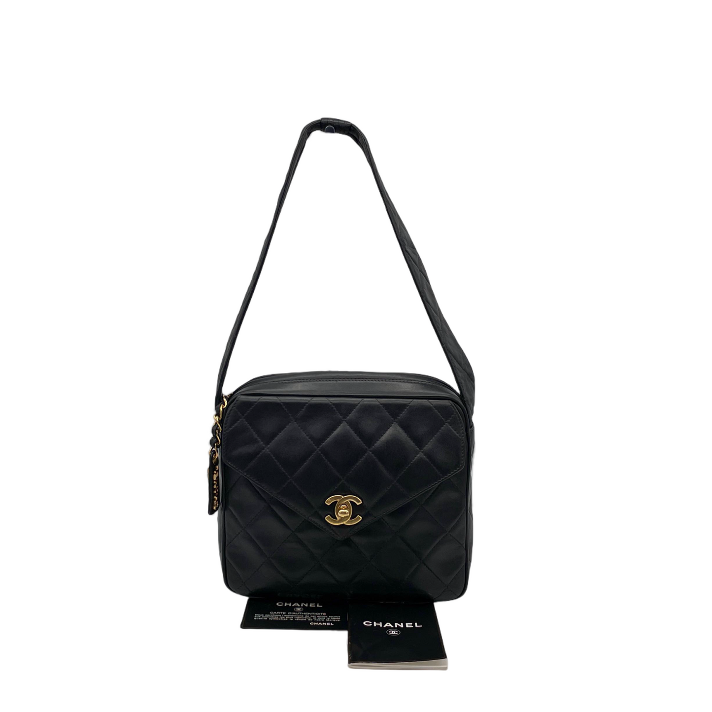 CHANEL Matelasse Coco Mark Turn Lock Shoulder Bag