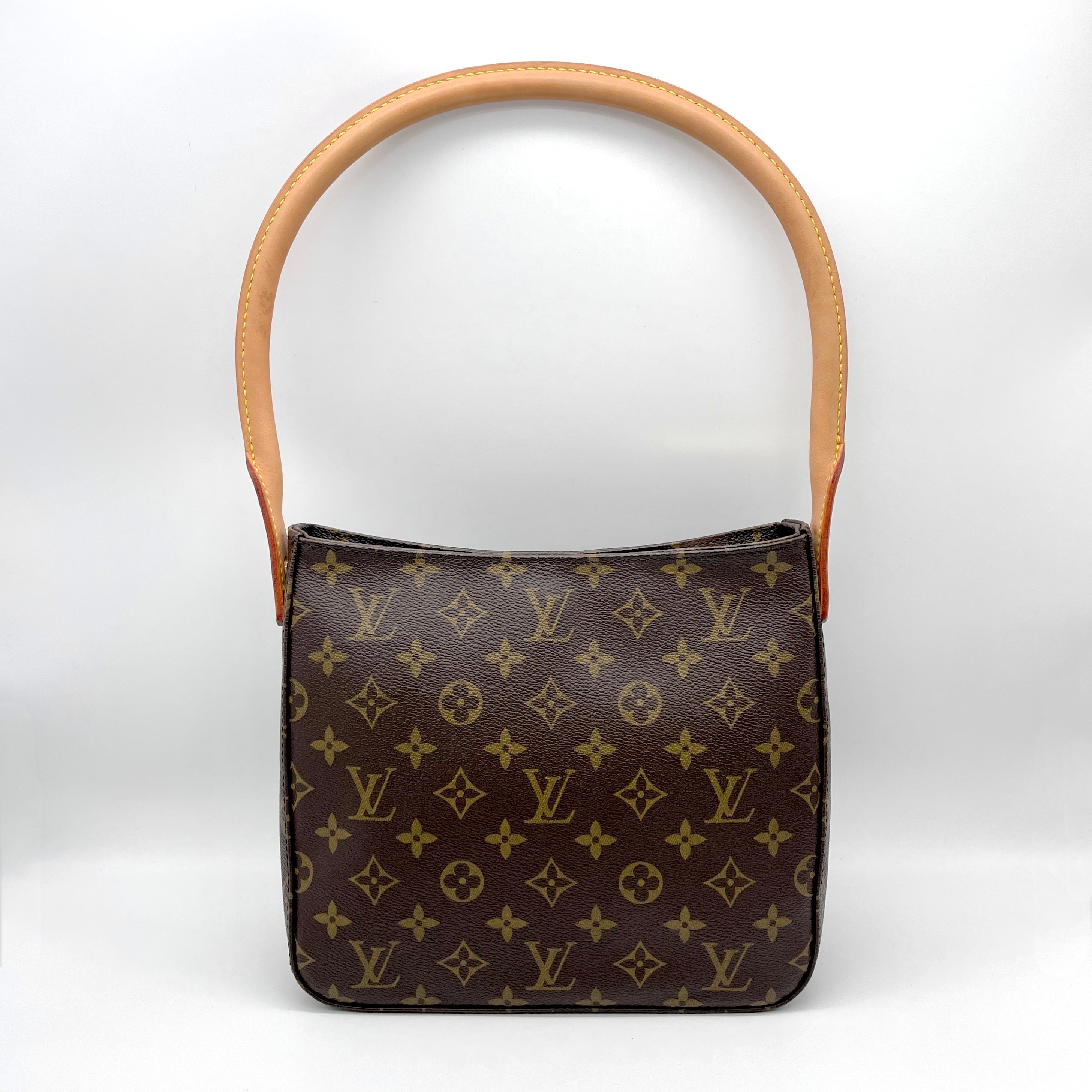 LOUIS VUITTON ﾓﾉｸﾞﾗﾑ ﾙｰﾋﾟﾝｸﾞMM ｼｮﾙﾀﾞｰﾊﾞｯｸﾞ M51146 ﾌﾞﾗｳﾝ PVC×ﾚｻﾞｰ