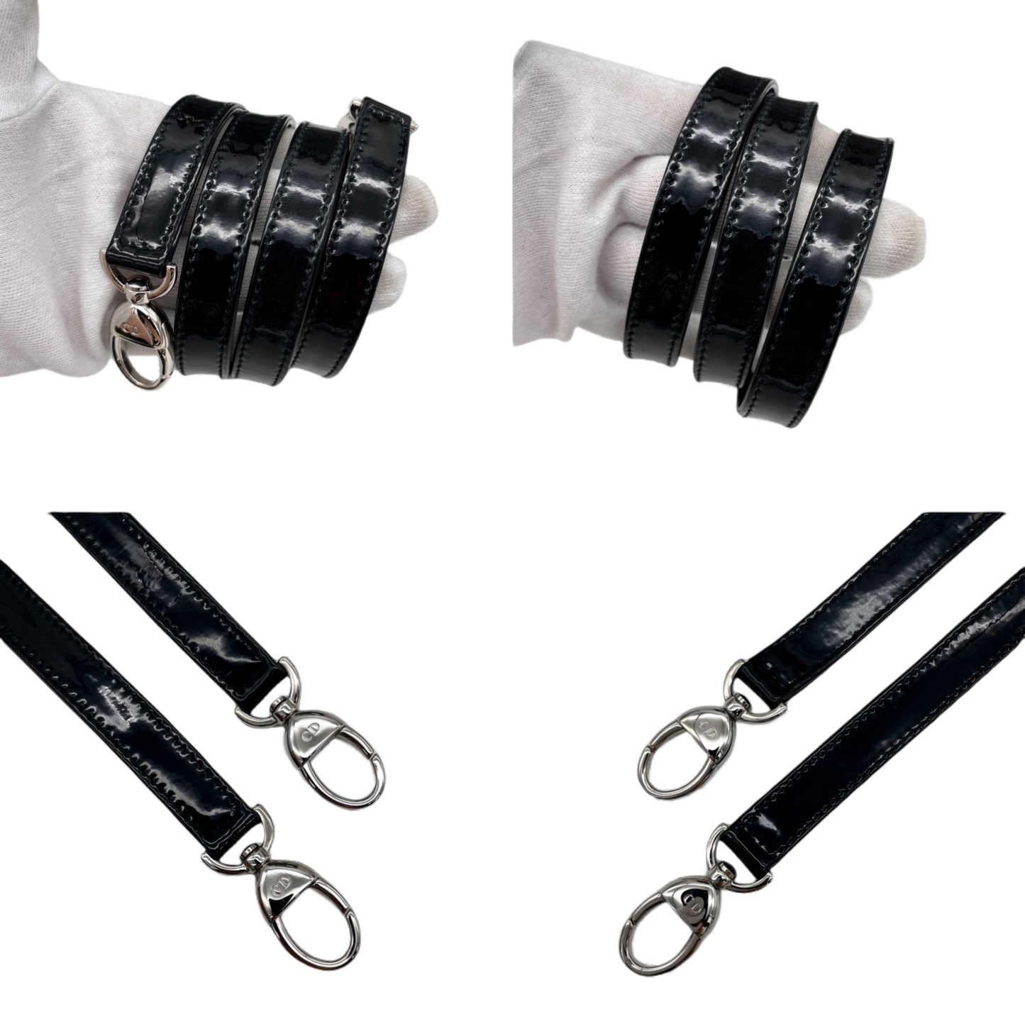 RARE☆☆☆CHRISTIAN DIOR Lady-Dior Cannage･Denim 2-Way Tote Hand Bag GM SHW Gray &amp; Black