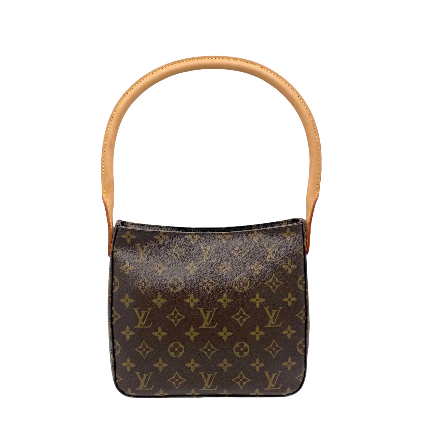 LOUIS VUITTON Monogram Looping MM Shoulder Bag M51146 Brown PVC x Leather