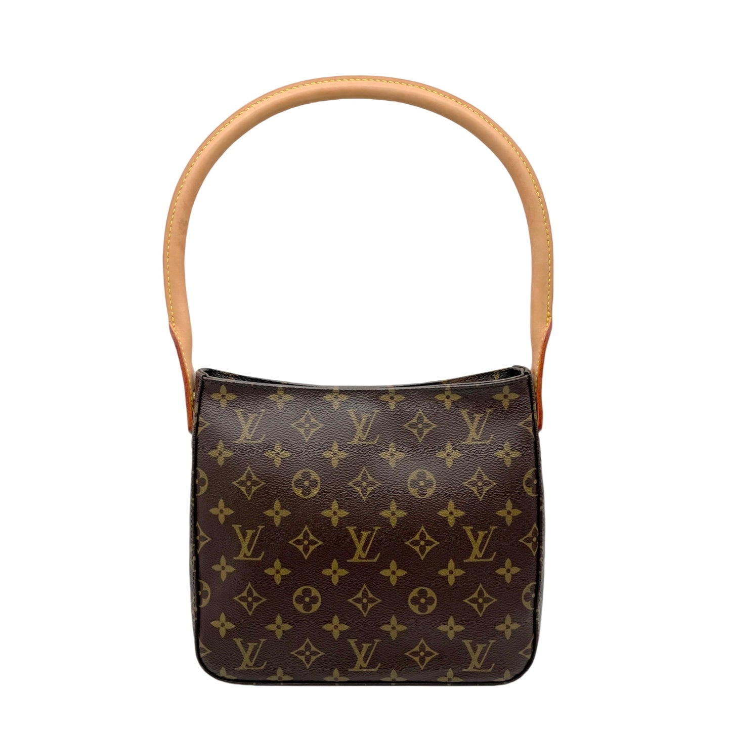 LOUIS VUITTON Monogram Looping MM Shoulder Bag M51146 Brown PVC x Leather