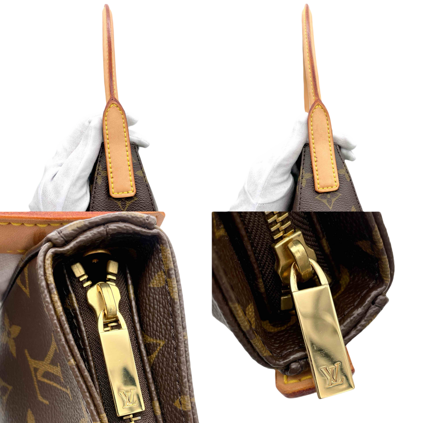 LOUIS VUITTON ﾓﾉｸﾞﾗﾑ ﾙｰﾋﾟﾝｸﾞMM ｼｮﾙﾀﾞｰﾊﾞｯｸﾞ M51146 ﾌﾞﾗｳﾝ PVC×ﾚｻﾞｰ