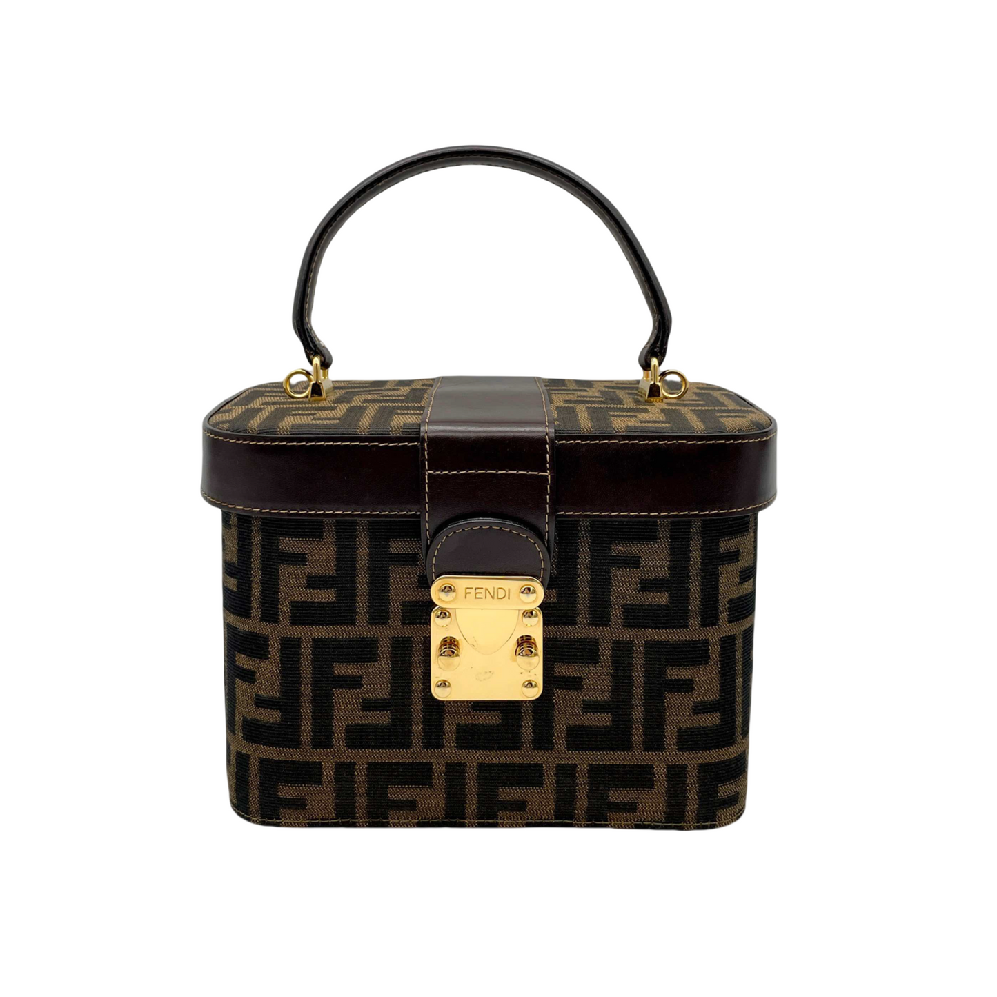 AUTH FENDI ZUCCA VANITY BAG