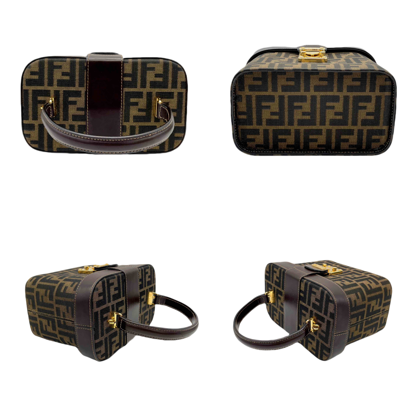 AUTH FENDI ZUCCA VANITY BAG