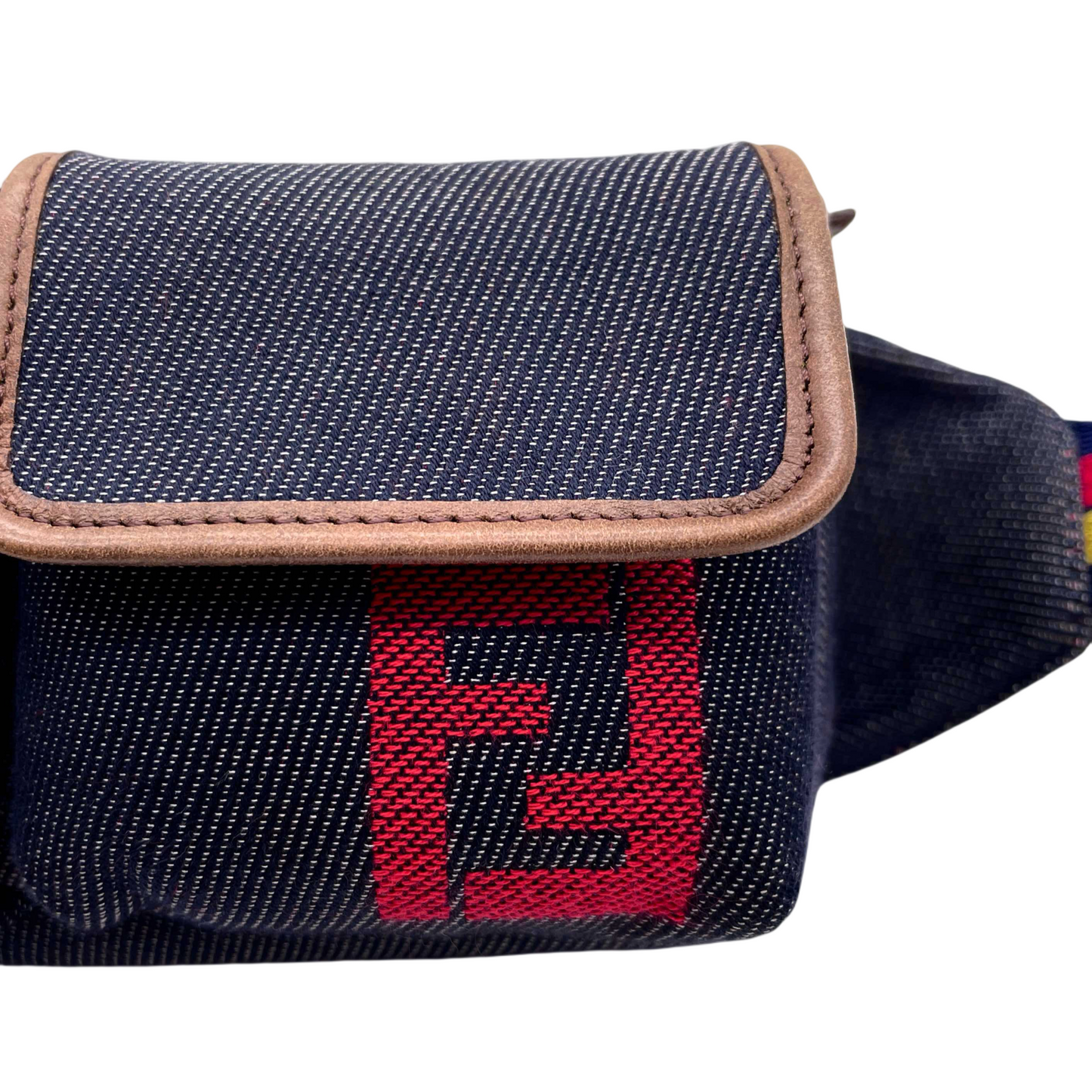 FENDI FF denim waist bag