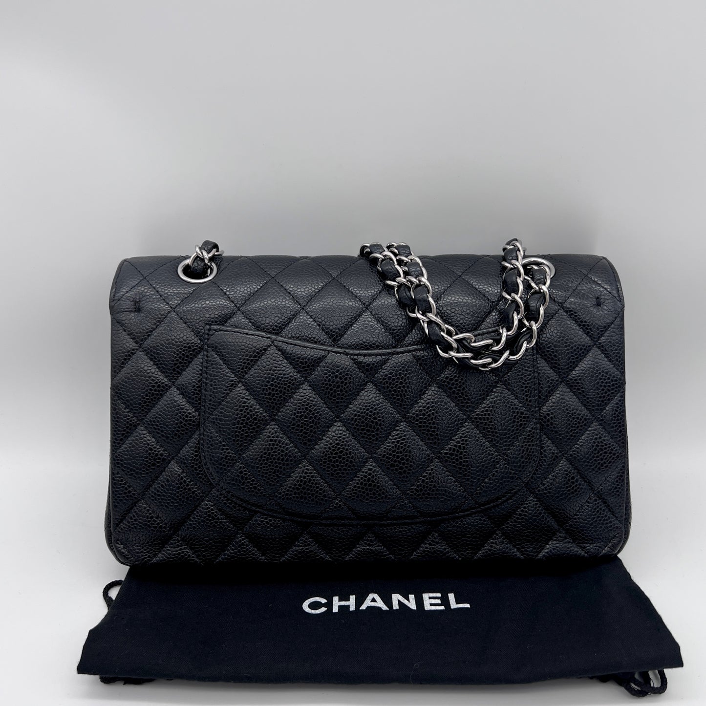 CHANEL Matelasse Classic Flap 25cm Caviar Skin Leather SHW